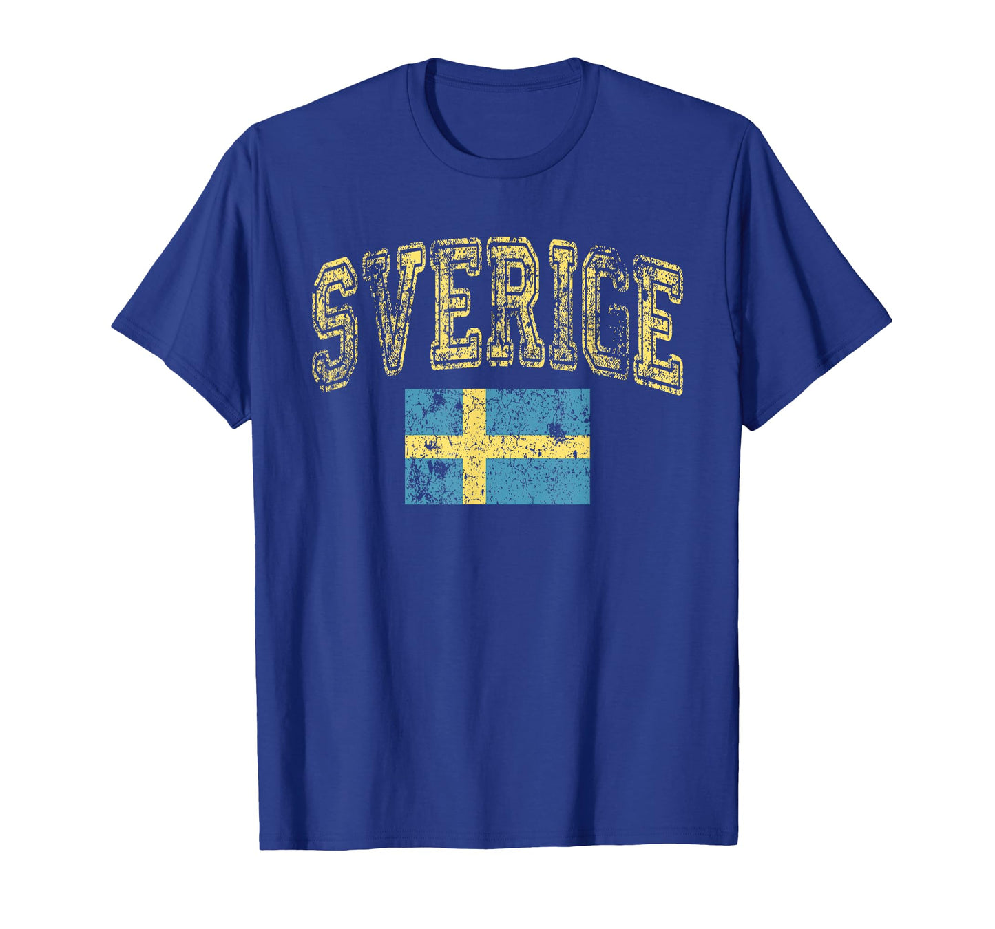 Vintage Retro Faded Sverige Sweden Flag Swedish Pride T-Shirt