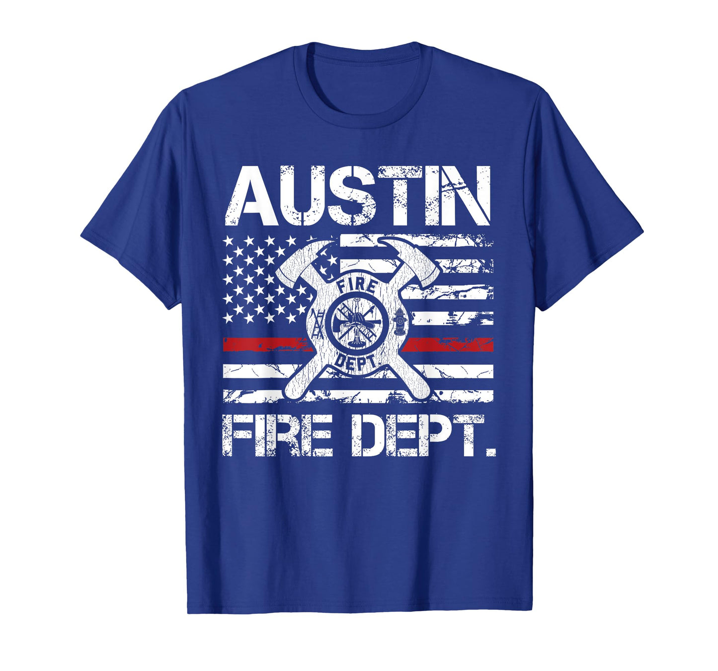 Austin Texas Fire Department Thin Red Line Logo T-Shirt