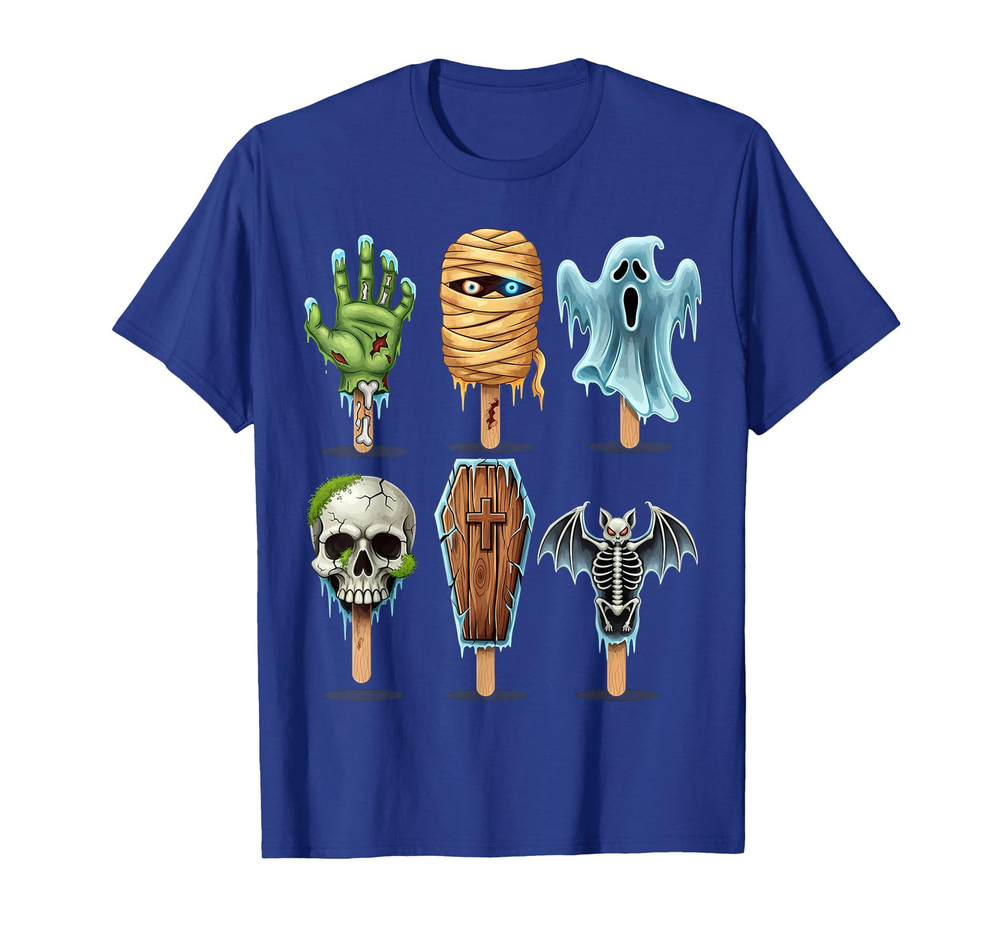 Summerween Horror Movies Summer Popsicle Halloween Ice Cream T-Shirt
