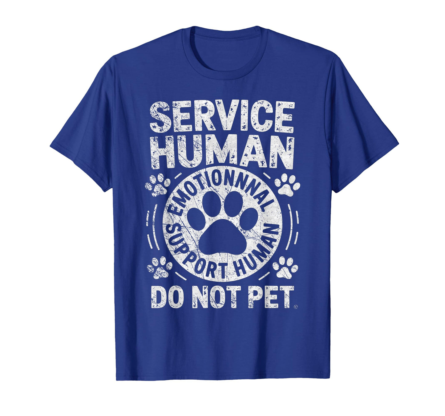 Service Dog Human Do Not Pet Funny Rescue Dog Owner Vintage T-Shirt