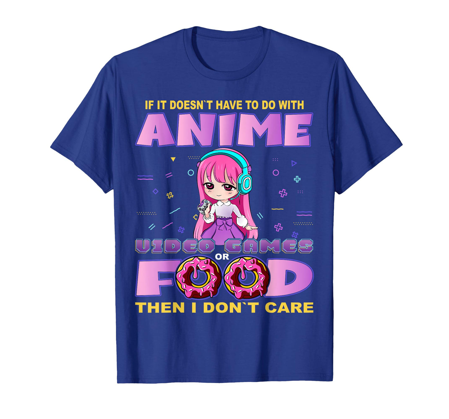 Funny Anime and Video Games Food Chibi Gaming Donut T-Shirt