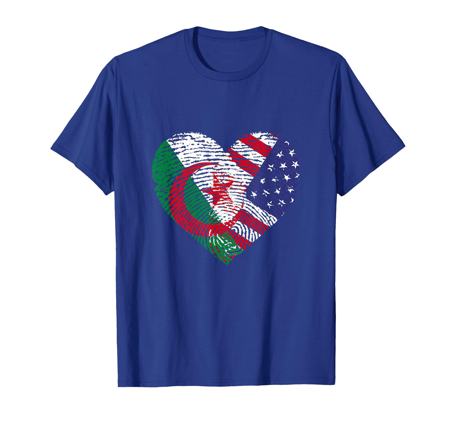Algerian American Fingerprint Flags T-Shirt