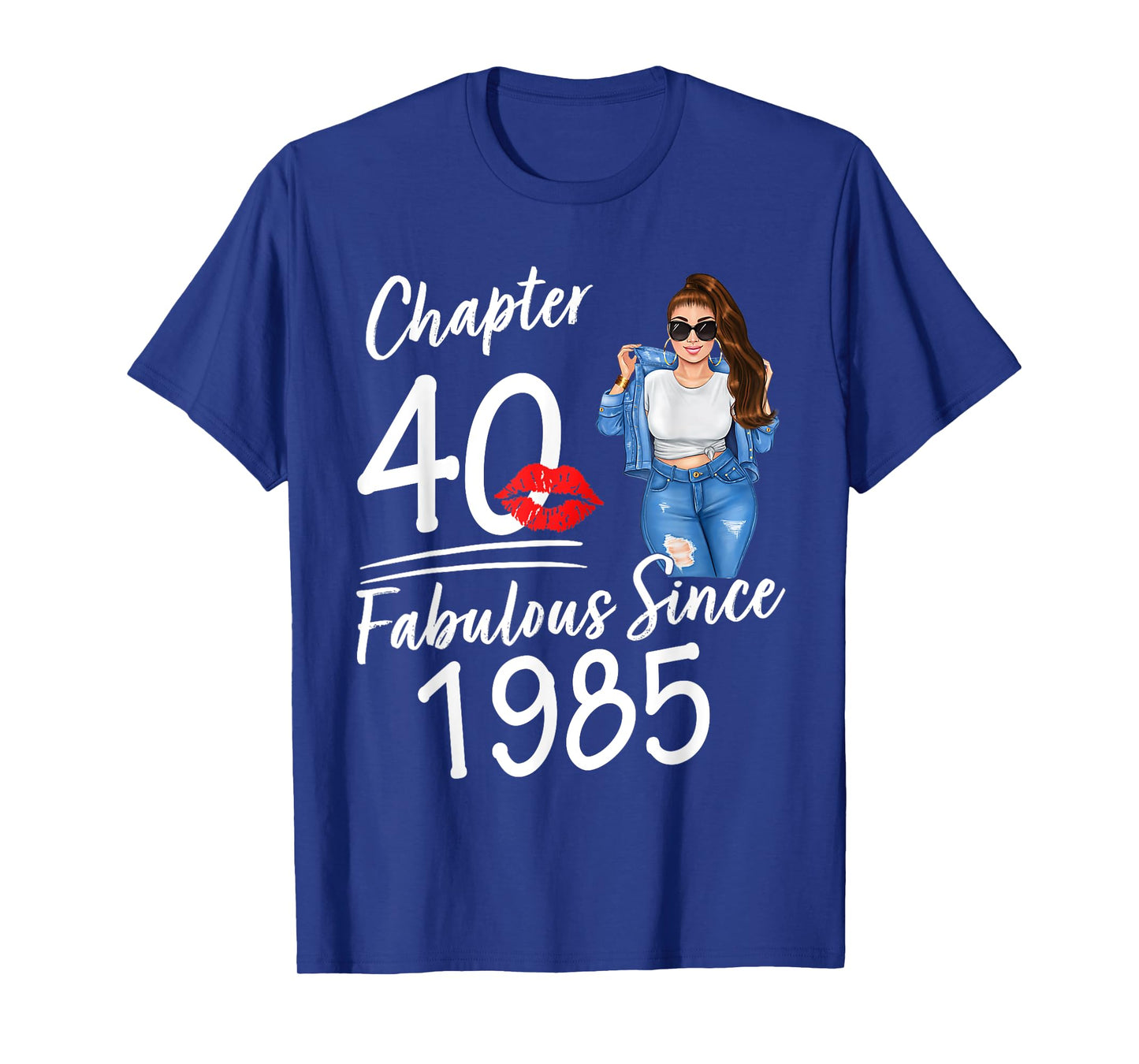 Chapter 40 Fabulous Since 1985 40th Birthday Women Melanin T-Shirt