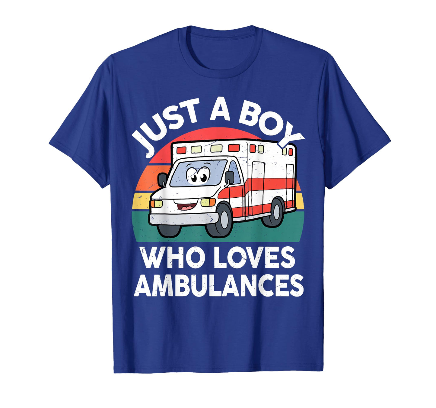 Toddler Just A Boy Who Loves Ambulances First Responder Kids T-Shirt