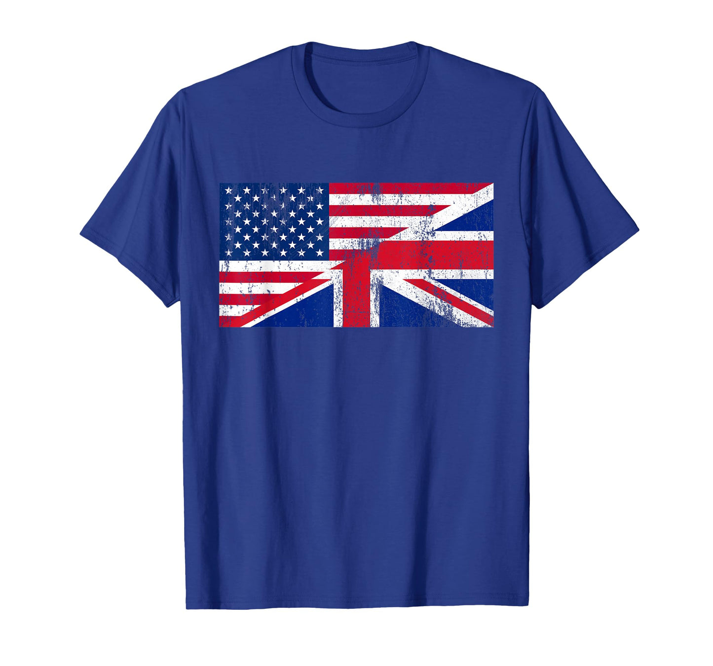 UK and US Flag Friendship Distressed T-Shirt T-Shirt