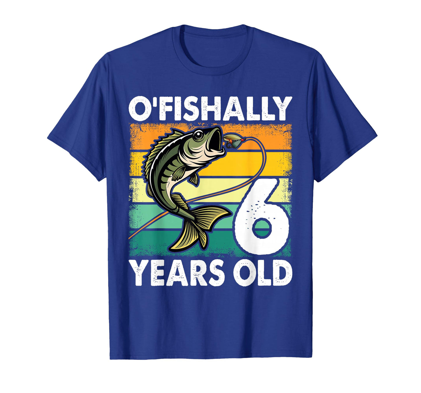 O'Fishally 6 Years Old Fishing Birthday Theme Party 6th T-Shirt