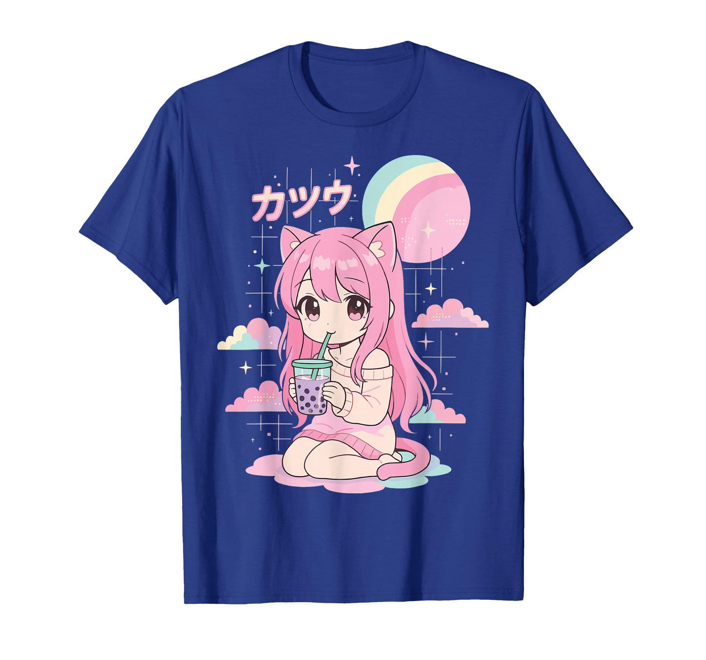 Anime Girl Boba Bubble Tea Kawaii T-Shirt