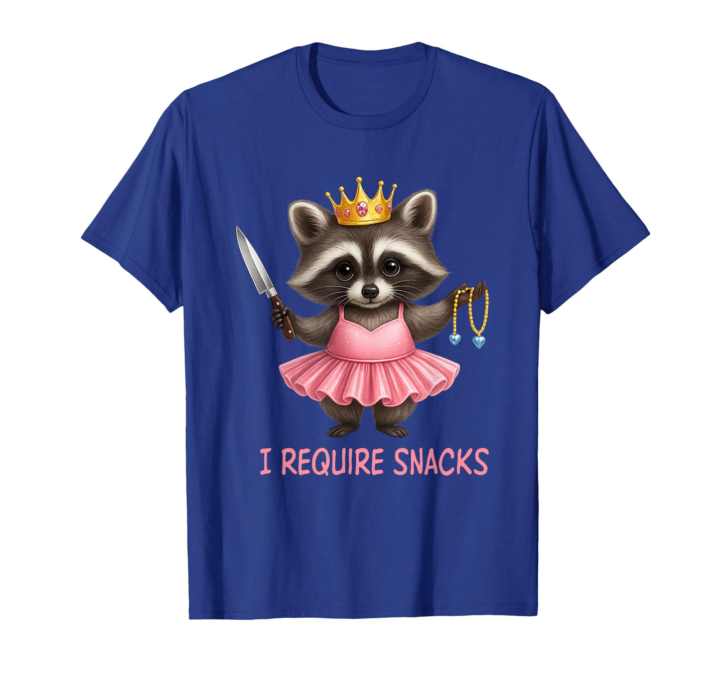 Funny Cute Racoon I Require Snacks T-Shirt