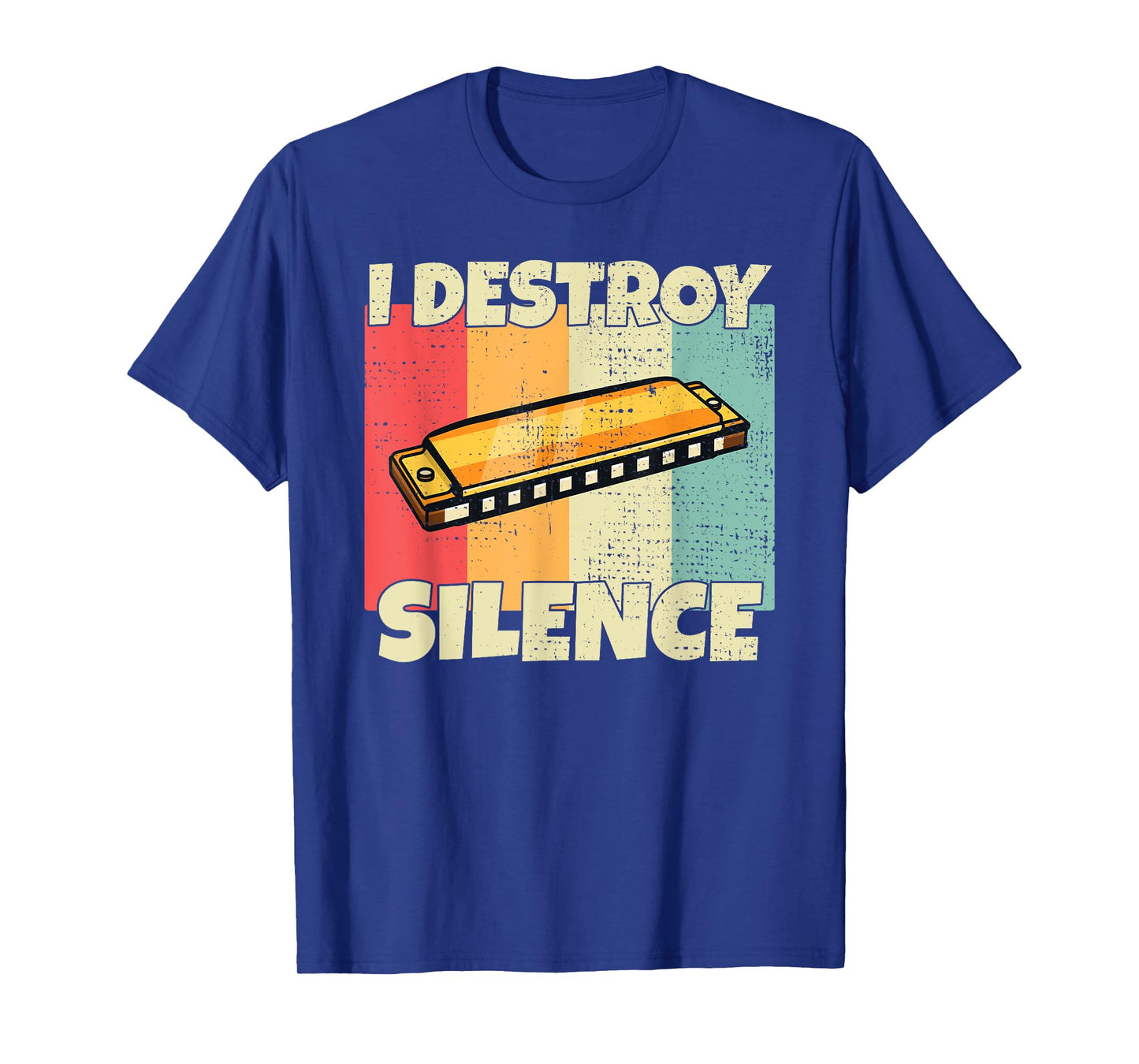 Funny Harmonica instrument I Destroy Silence for Harmonica T-Shirt