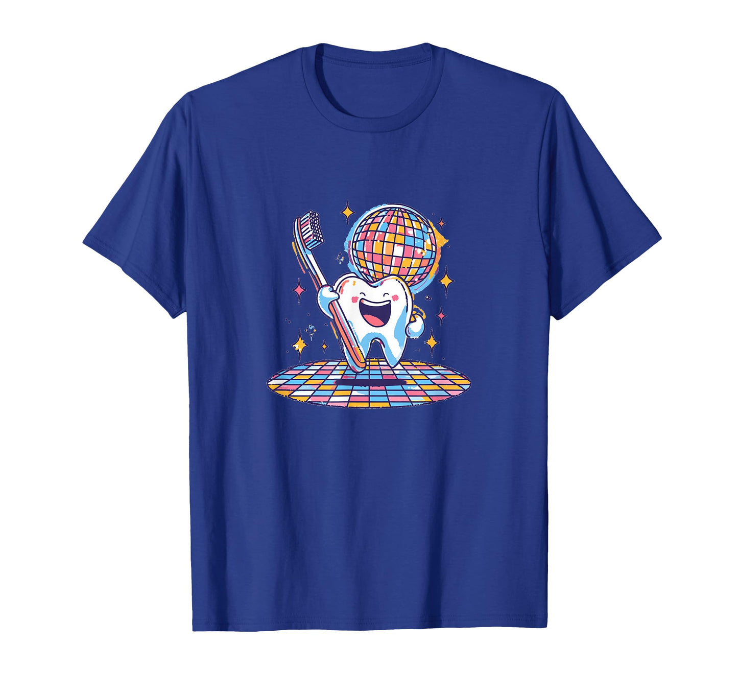Colorful Tooth with Toothbrush for a Funny Look T-Shirt