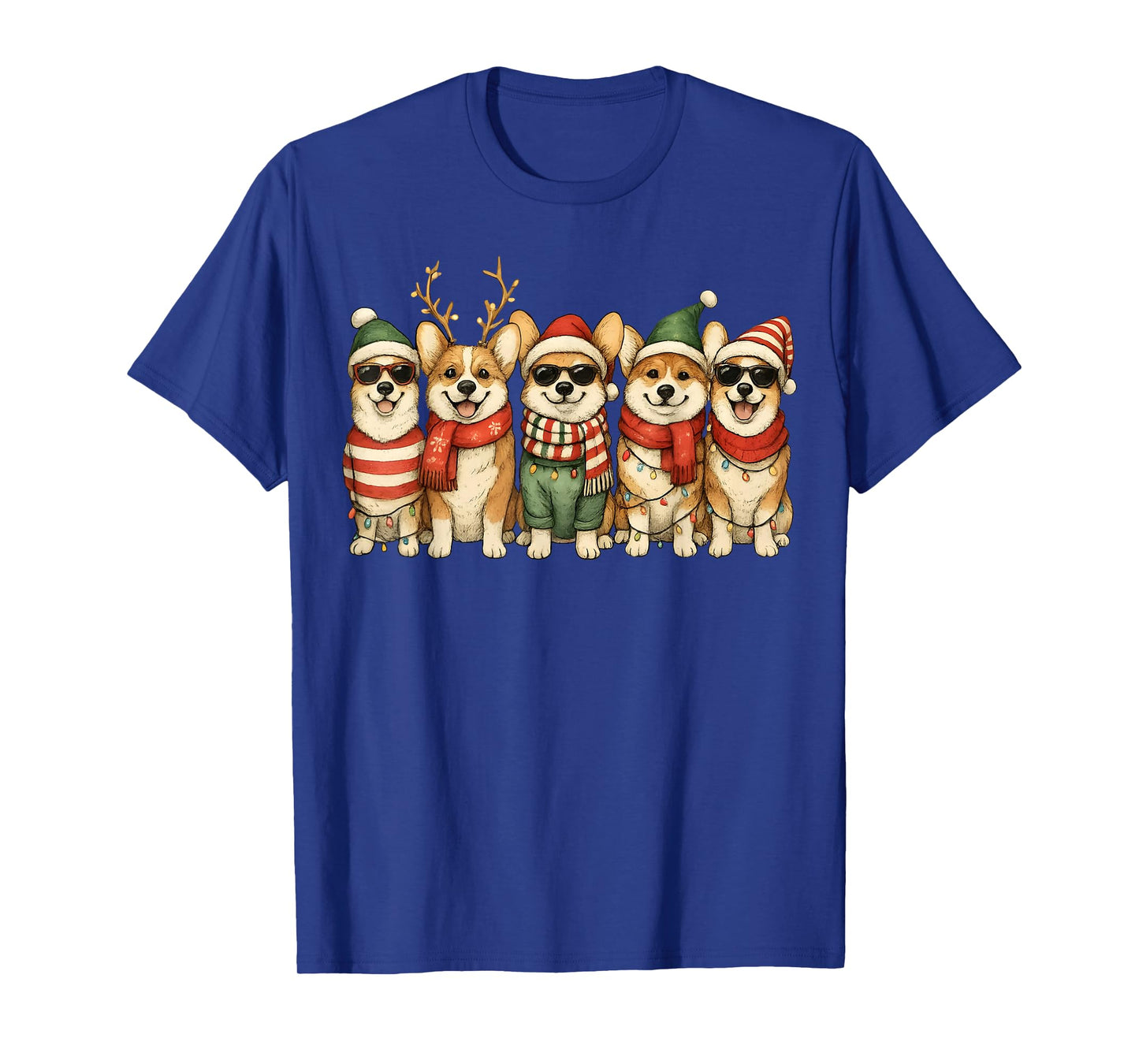 Corgi Santa Christmas Tree Corgmas Dog Family Matching T-Shirt