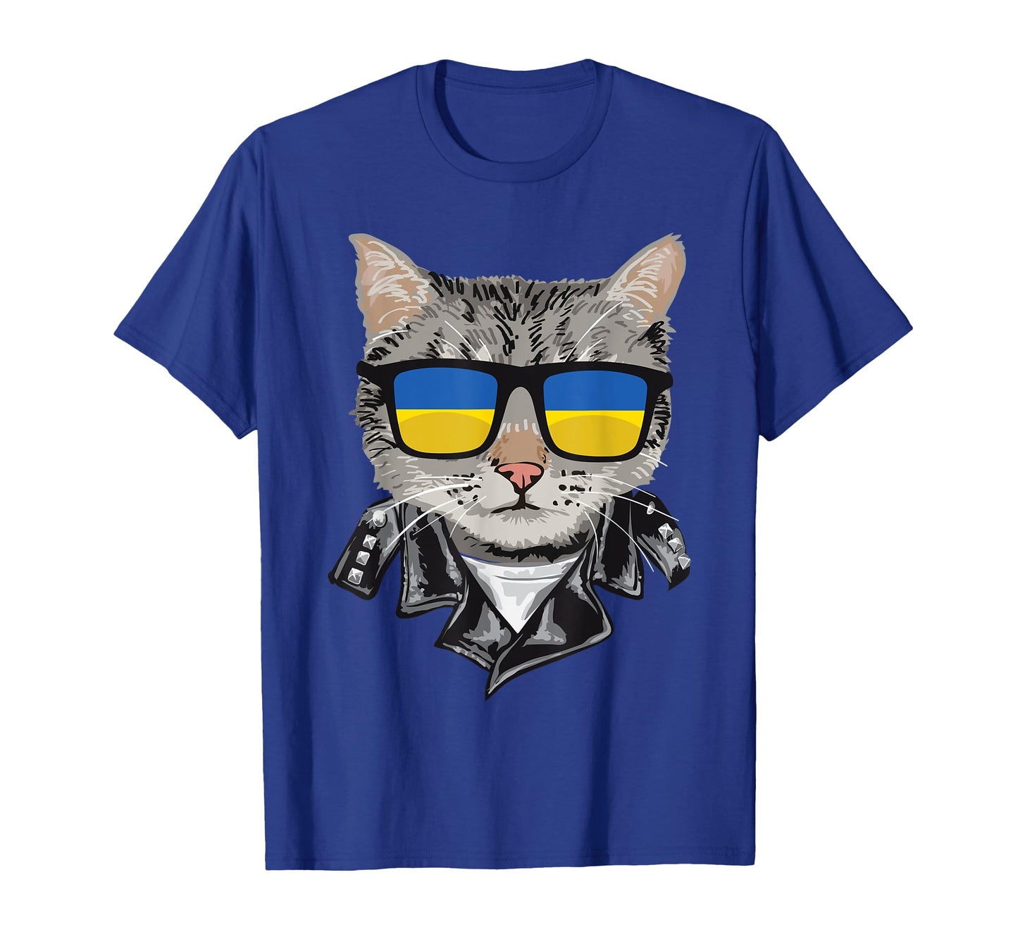Cat Ukraine Flag Sunglasses - Cool Ukrainian Cat T-Shirt for Men Women