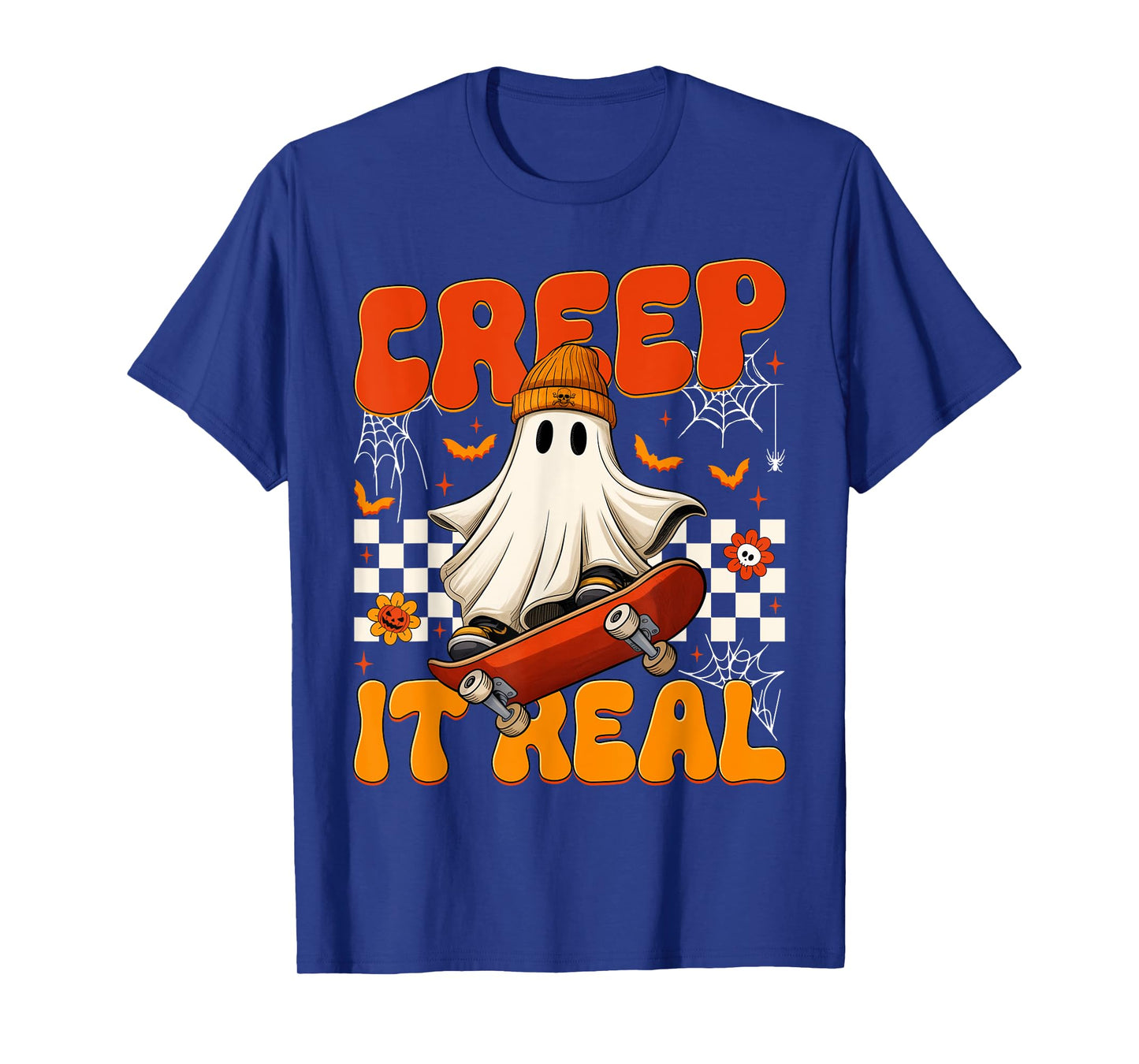 Vintage Retro Halloween Creep It Real Ghost Boy Fall Season T-Shirt