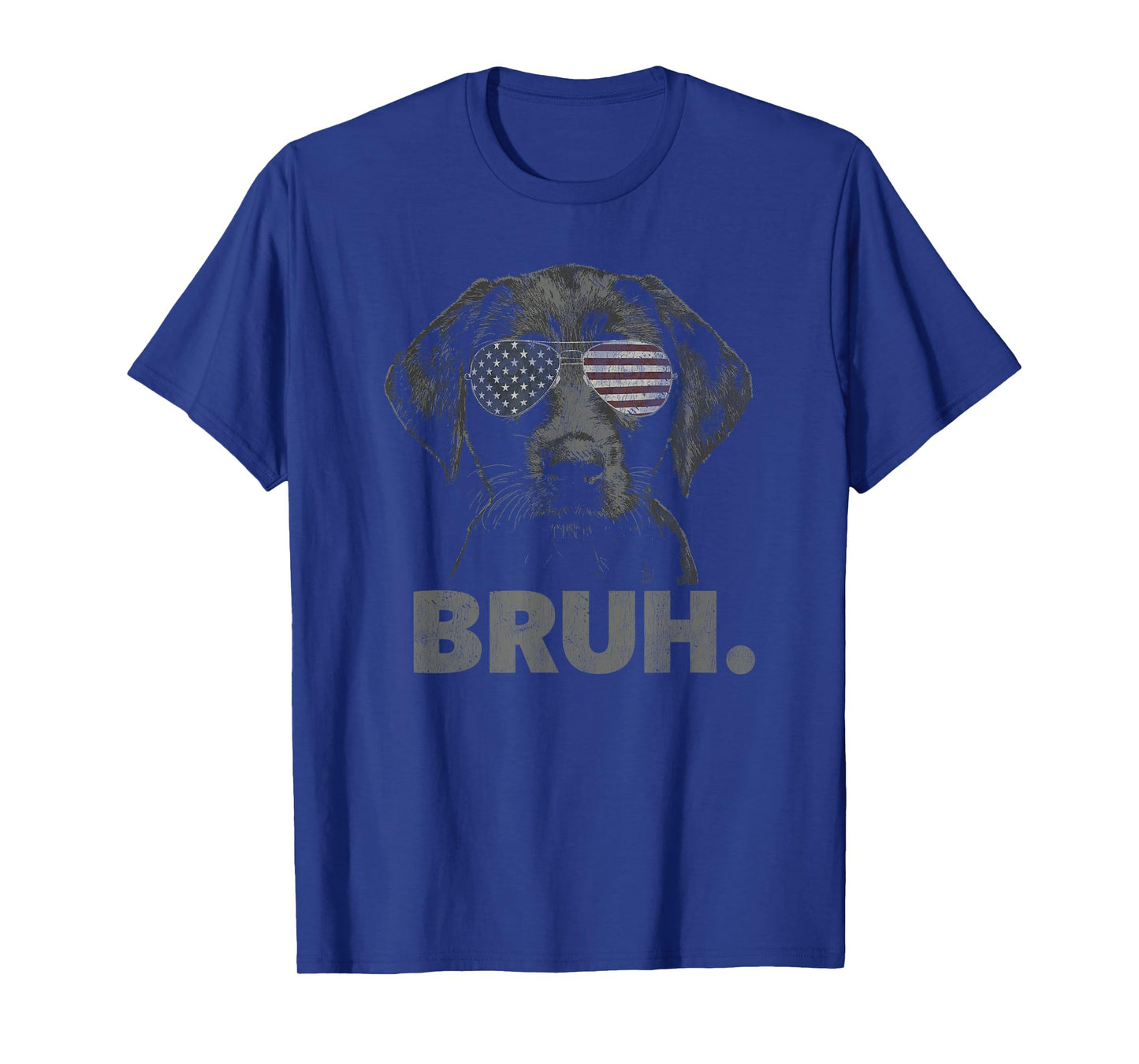 Funny Bruh Patriotic Black Lab T-Shirt