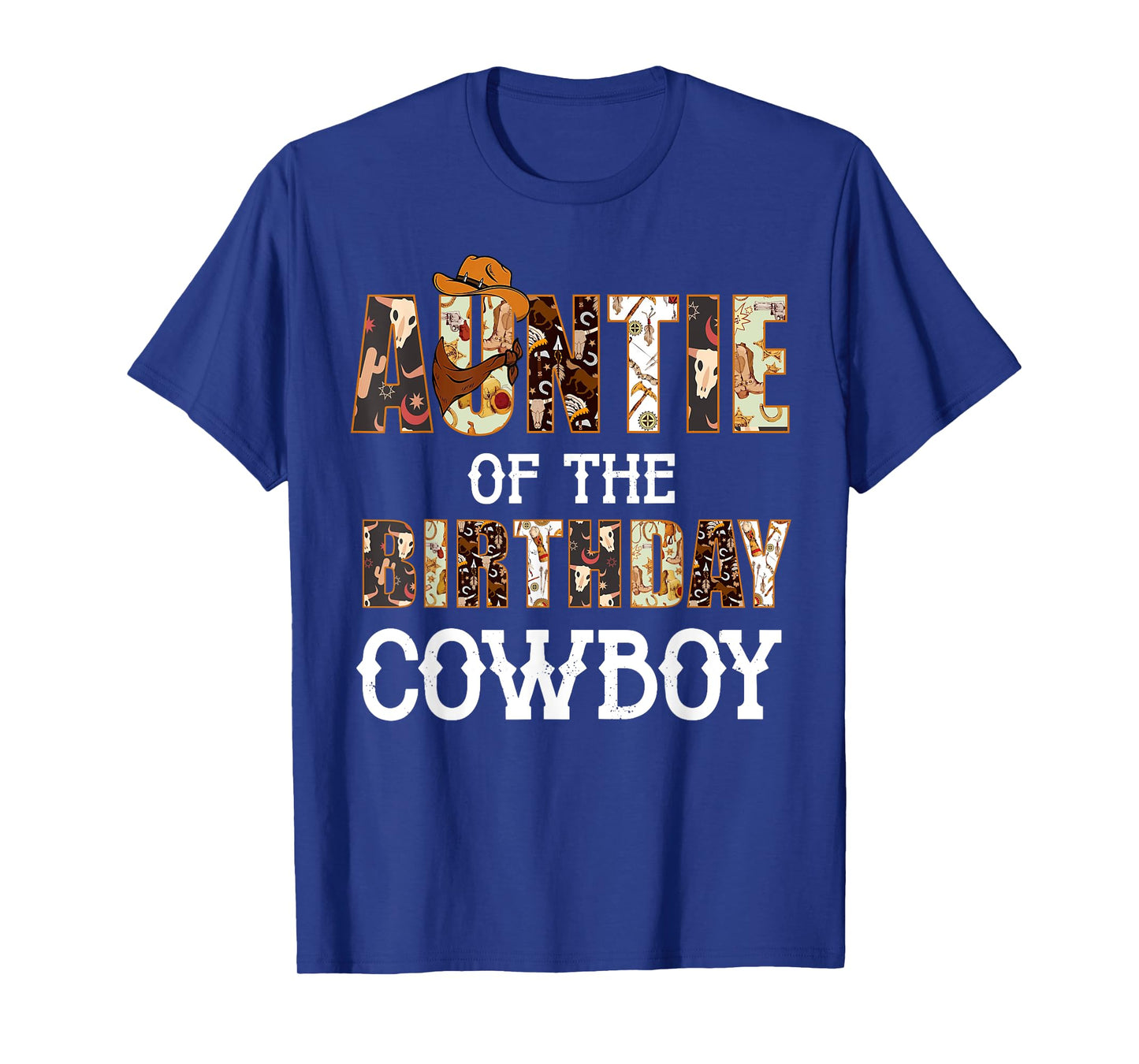 Auntie of The Birthday Cowboy Western First Rodeo B-day Boy T-Shirt