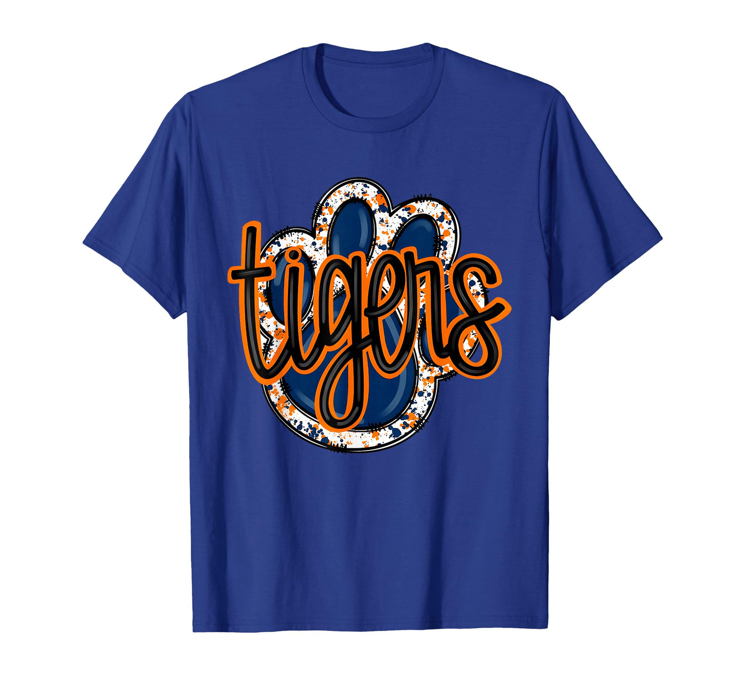 Tigers Paw Print Spirit Team Mascot Animal Pride T-Shirt