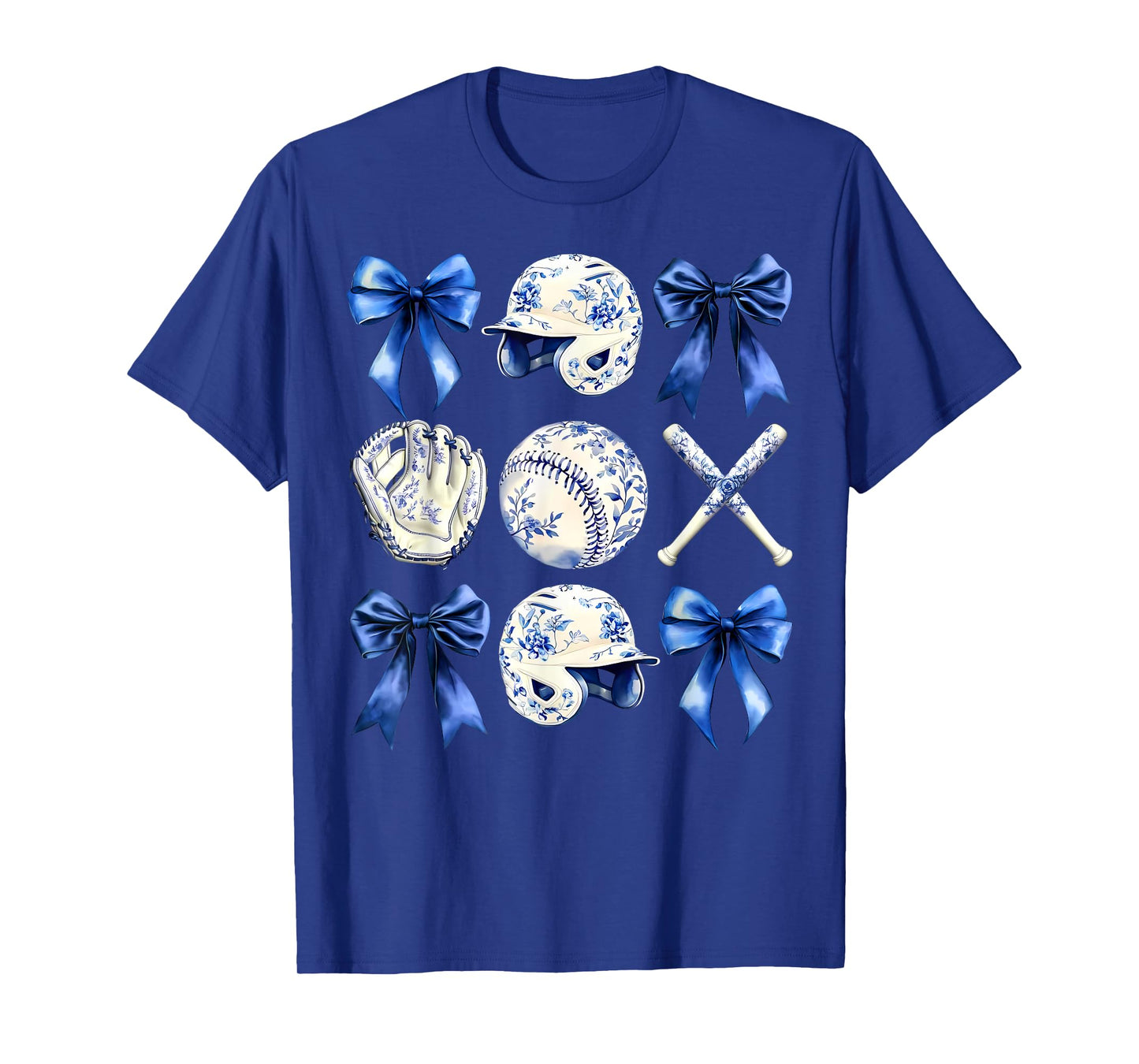 Baseball Coquette Bow Baseball Mama Baseball Mom Mothers Day T-Shirt