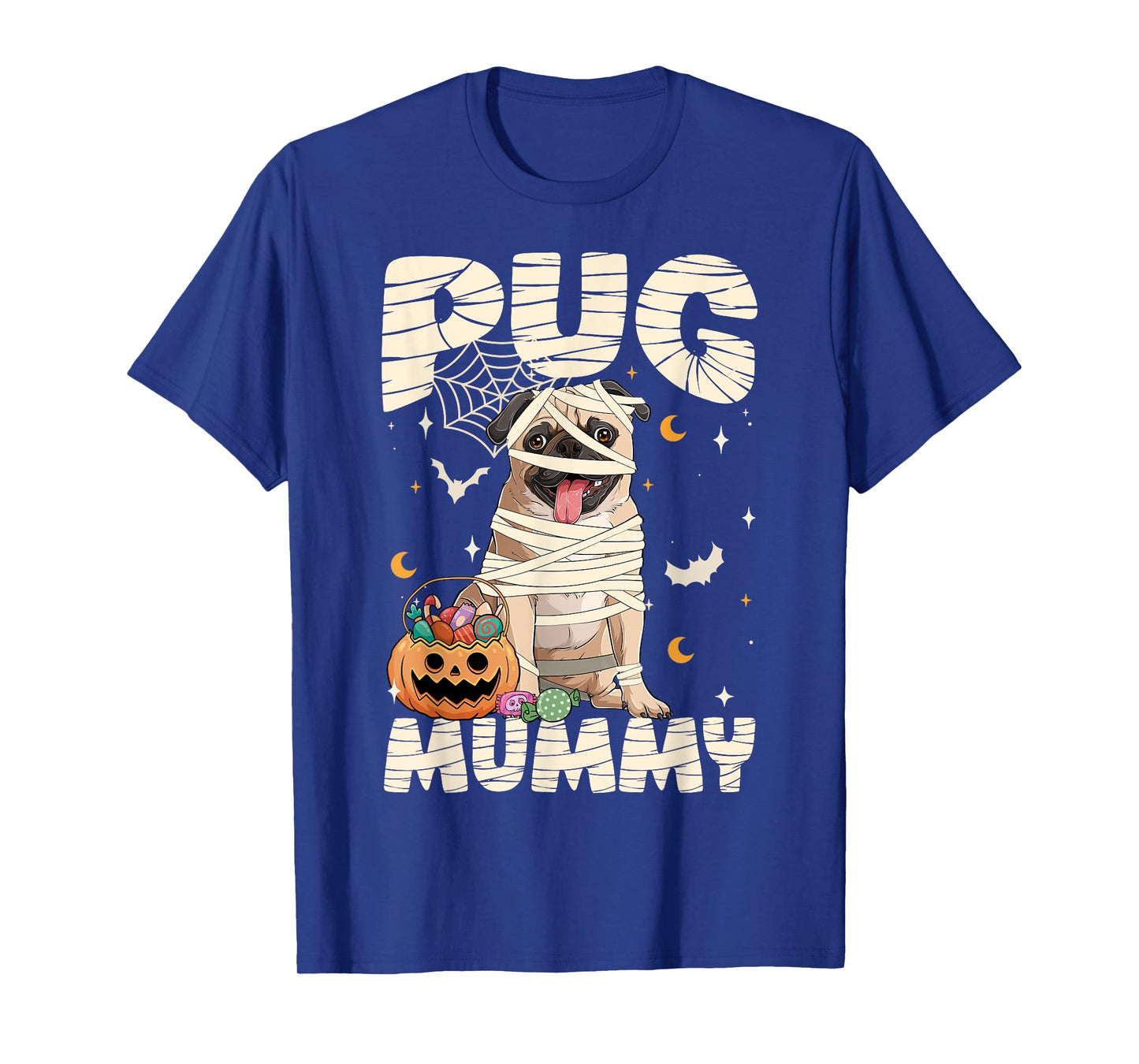 Halloween Costume Pug Lover Mummy Dog Owner For Men Women T-Shirt