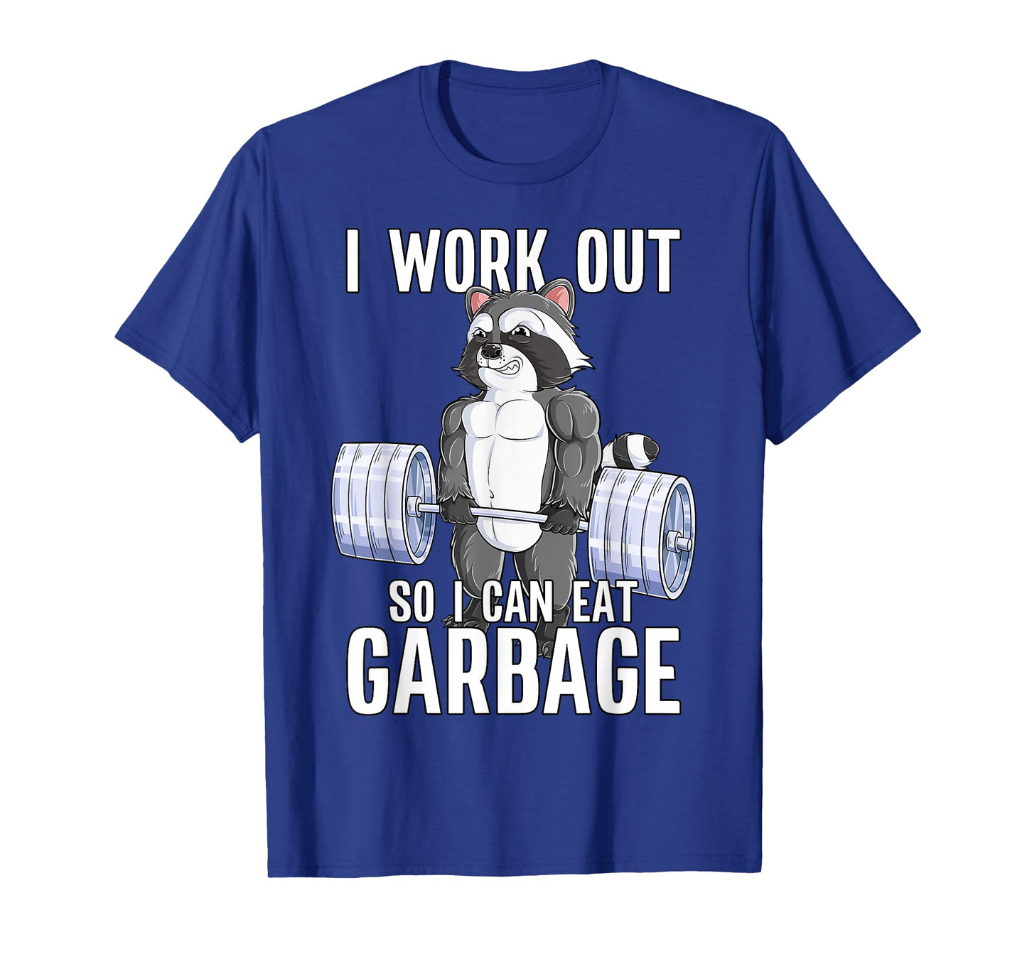 Raccoon Deadlift Bodybuilding Animal Funny Gym Fitness T-Shirt