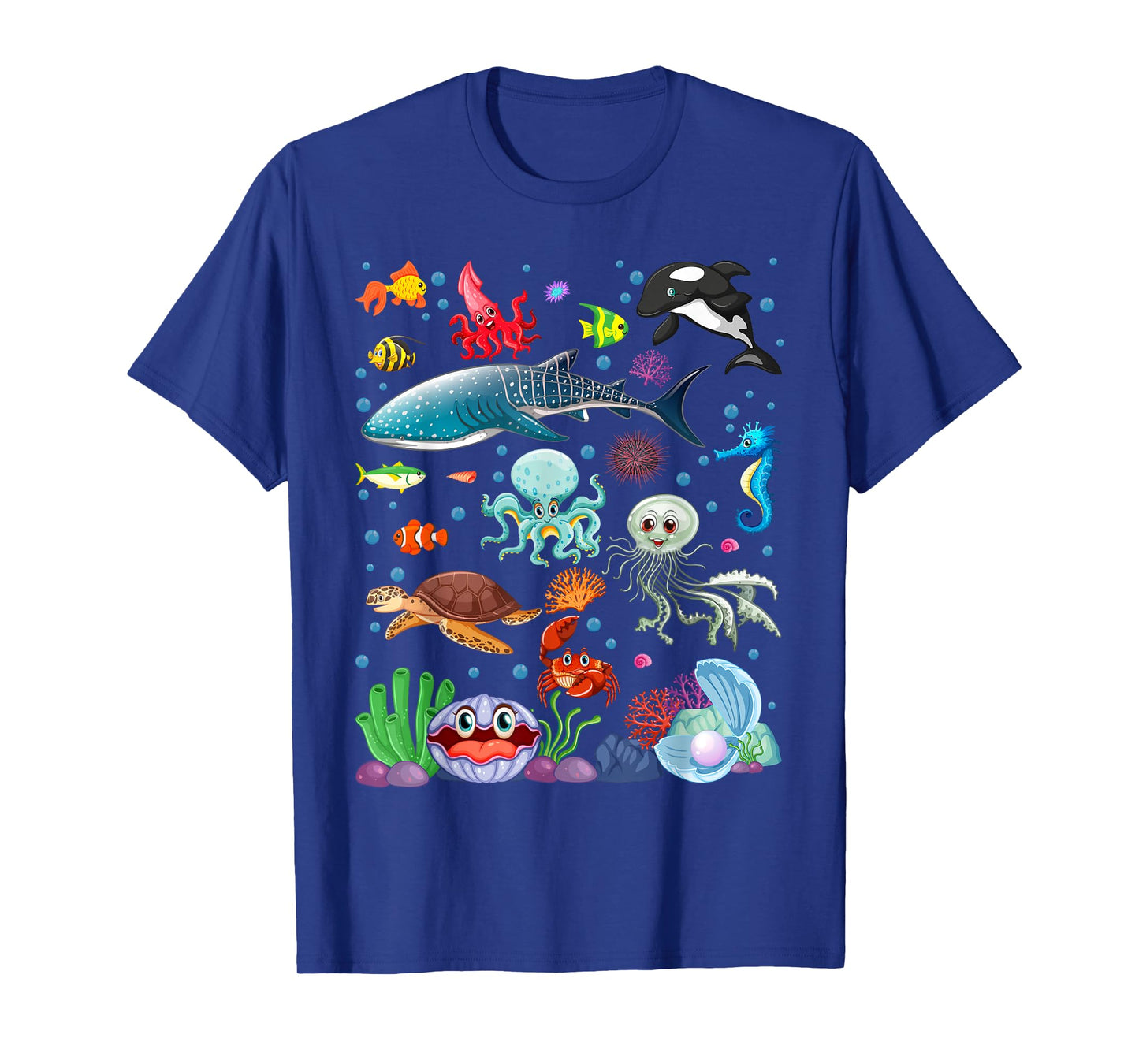 Cute Sea Animals Kids Children Ocean Creatures Clownfish T-Shirt