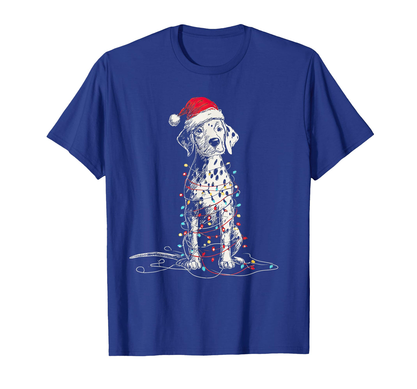Funny Dalmatian Christmas Graphics Dog Lights Lover Owner T-Shirt