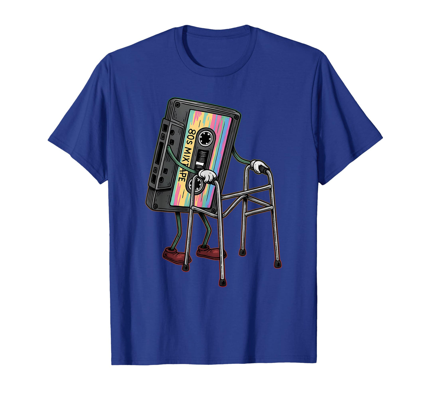 Retro Funny Old Cassette Tape Walker Never Forget Floppy 80s T-Shirt