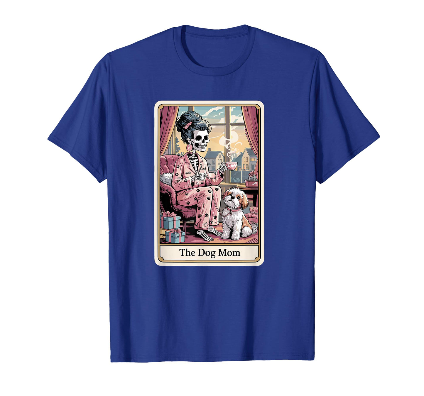 The Dog Mom Skeleton Tarot Card Funny Pet Lover Men Women Kids T-Shirt