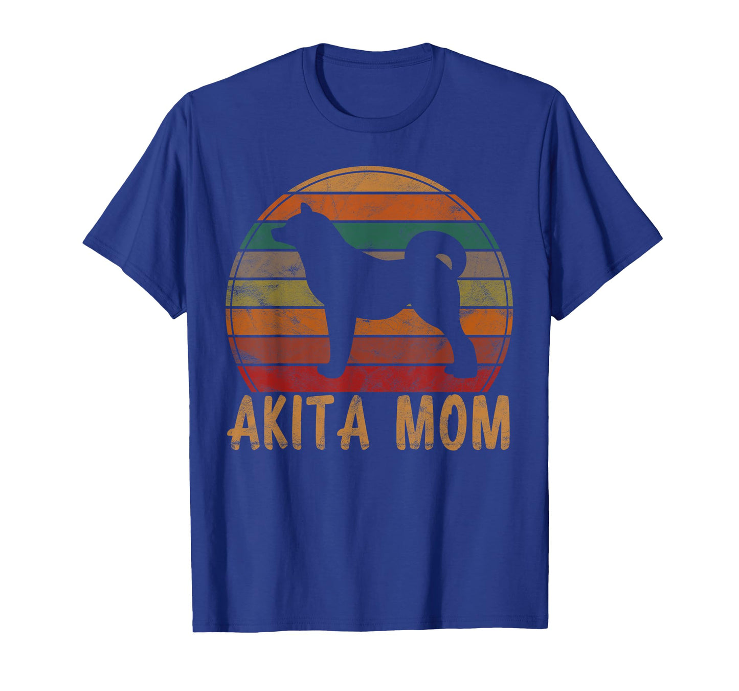 Retro Akita Mom Gift Akita Dog Owner Mother Pet Mama T-Shirt
