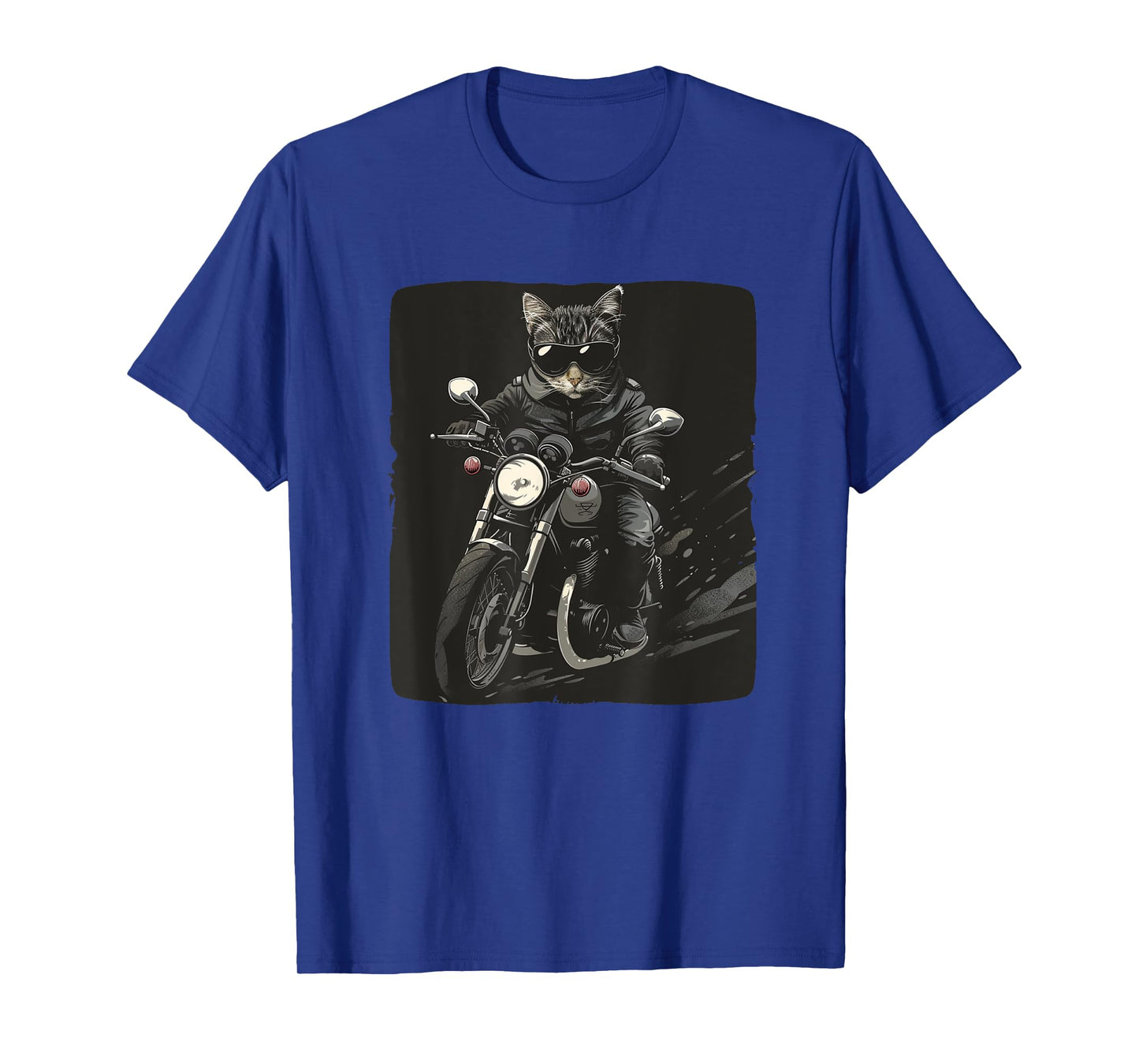 Motorcycle Cat Racing into Action for Biker and Motorbike T-Shirt