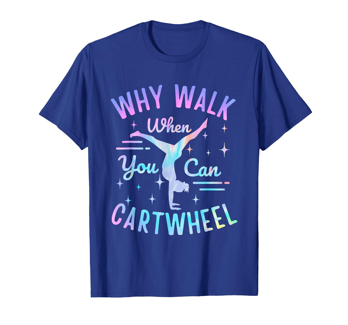 Gymnastics Art For Girls Women Tie Dye Cartwheel Gymnast T-Shirt