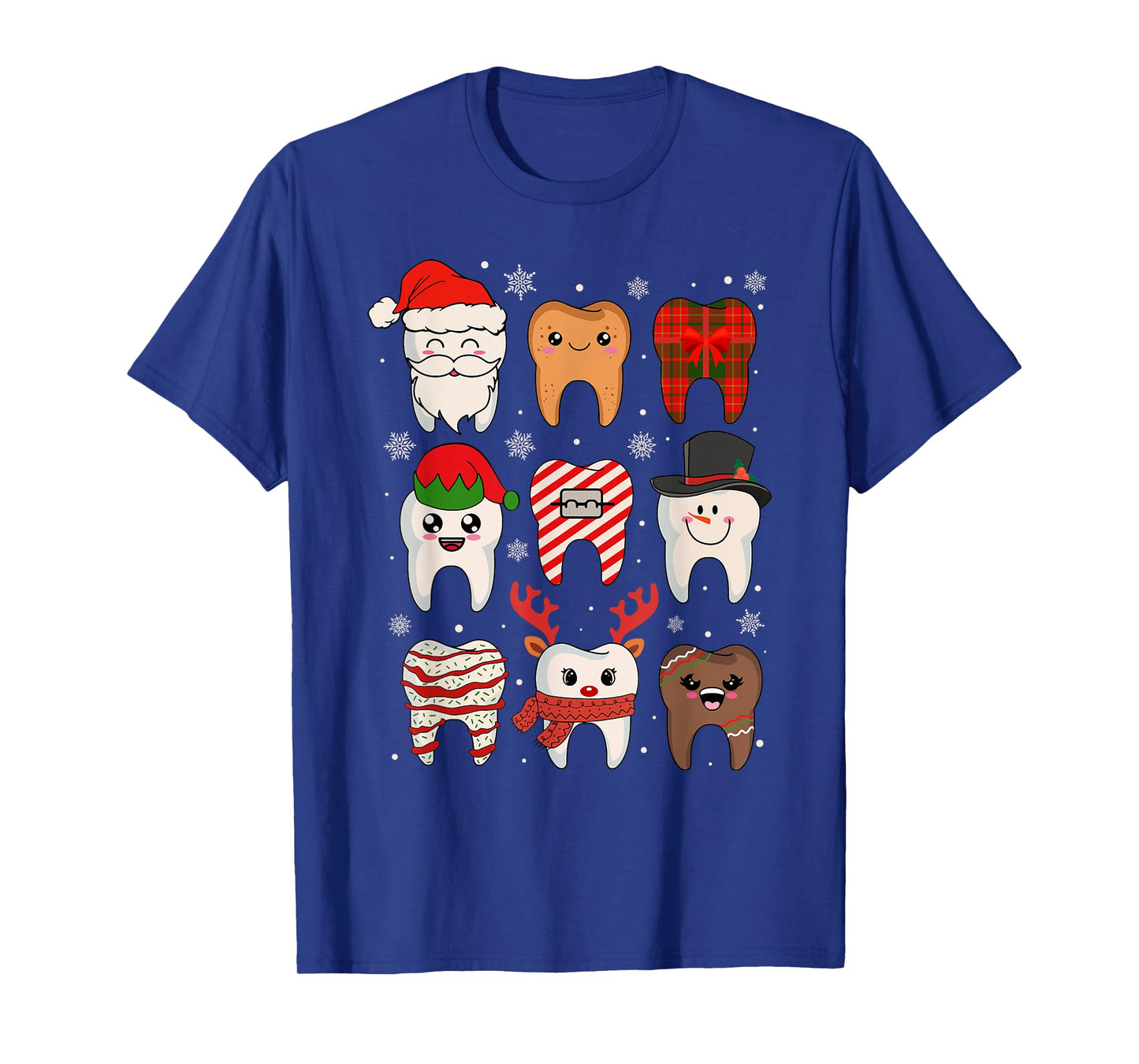 Funny Dental Christmas Teeth Cute Xmas Dentist Squad Crew T-Shirt