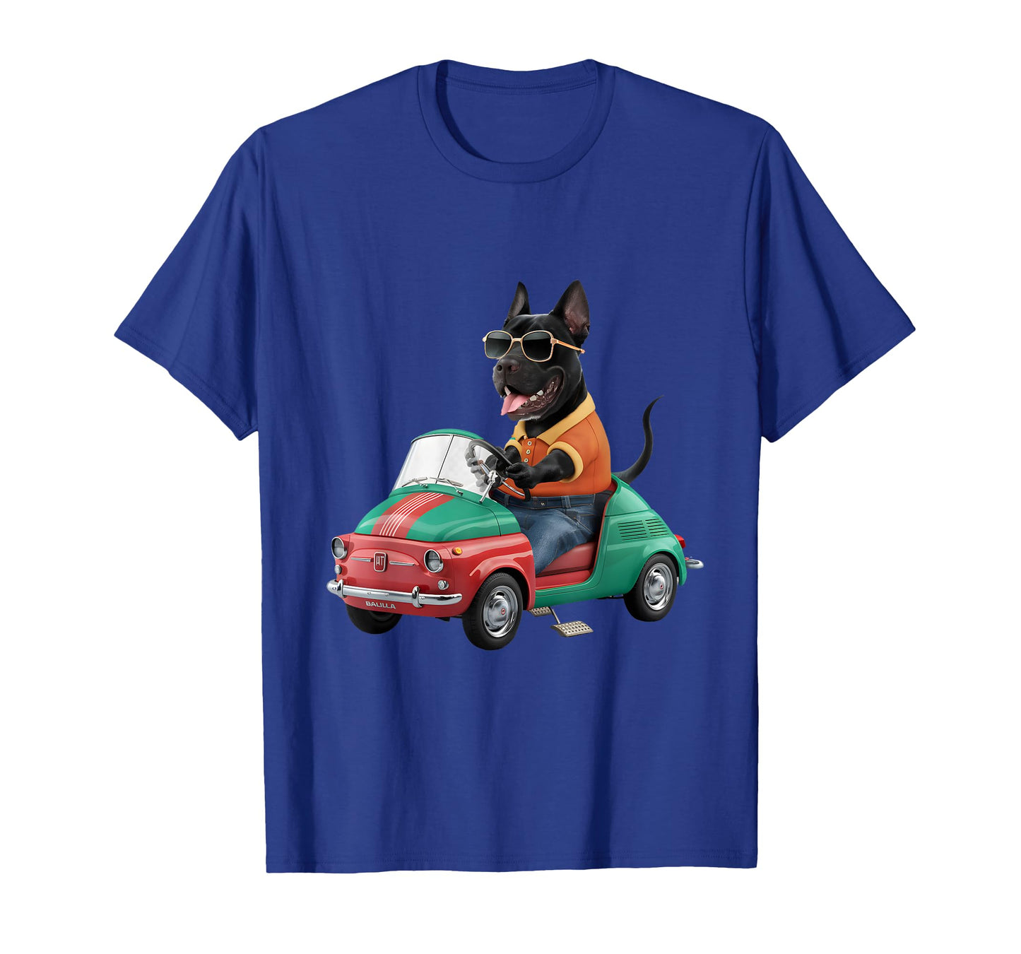 Cool Cane Corso in Fiat 500 - Funny Dog Lover Men Women T-Shirt