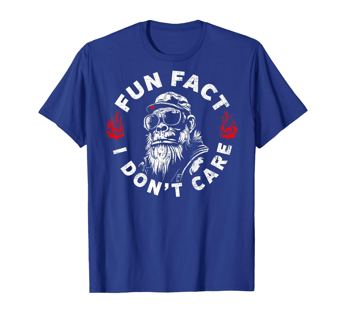 Fun Fact I Don't Care Cool Grandpa Swag Gorillas (ON BACK) T-Shirt