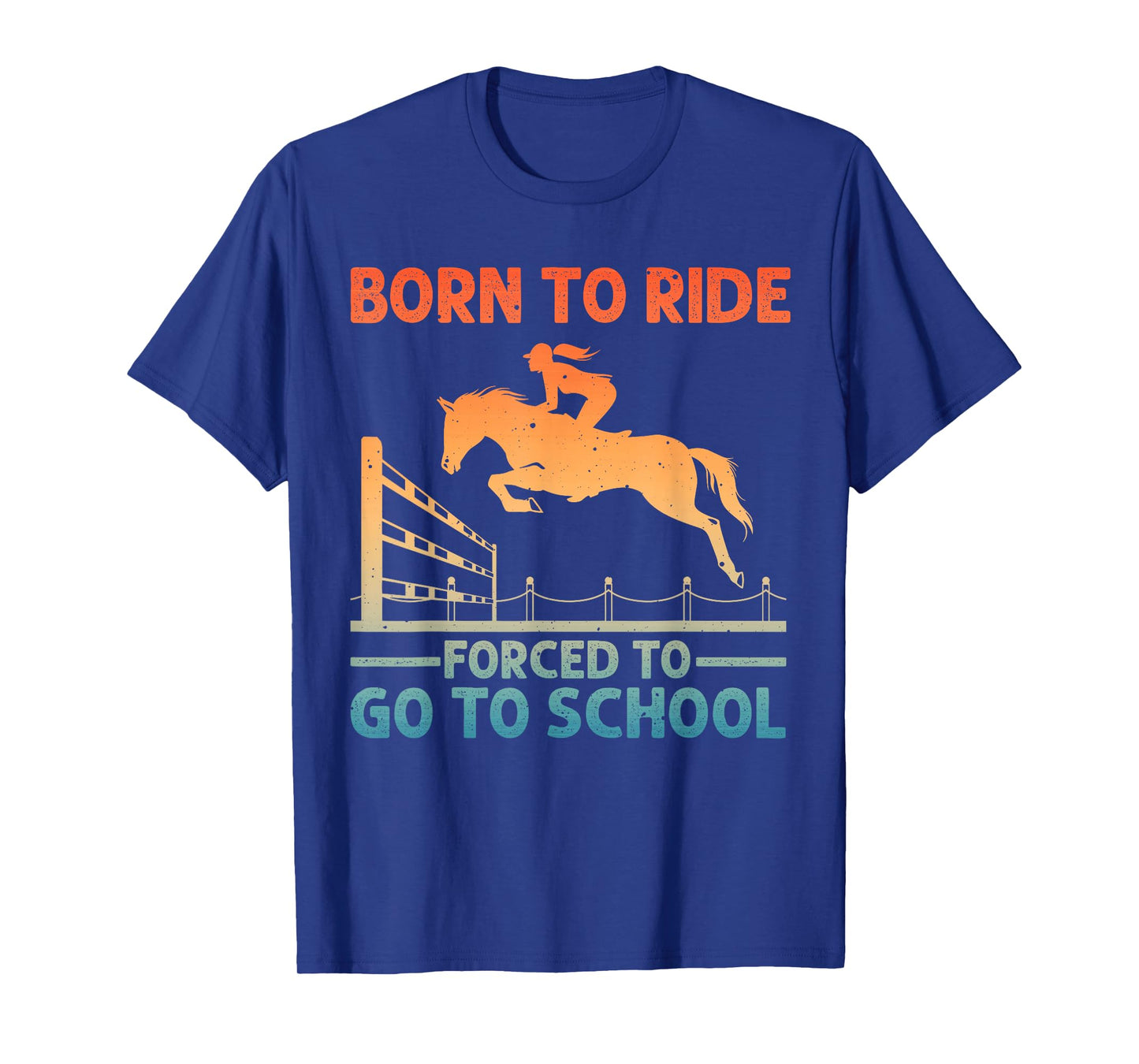 Horse Racing Art For Kids Boys Girls Horse Lover Equestrian T-Shirt