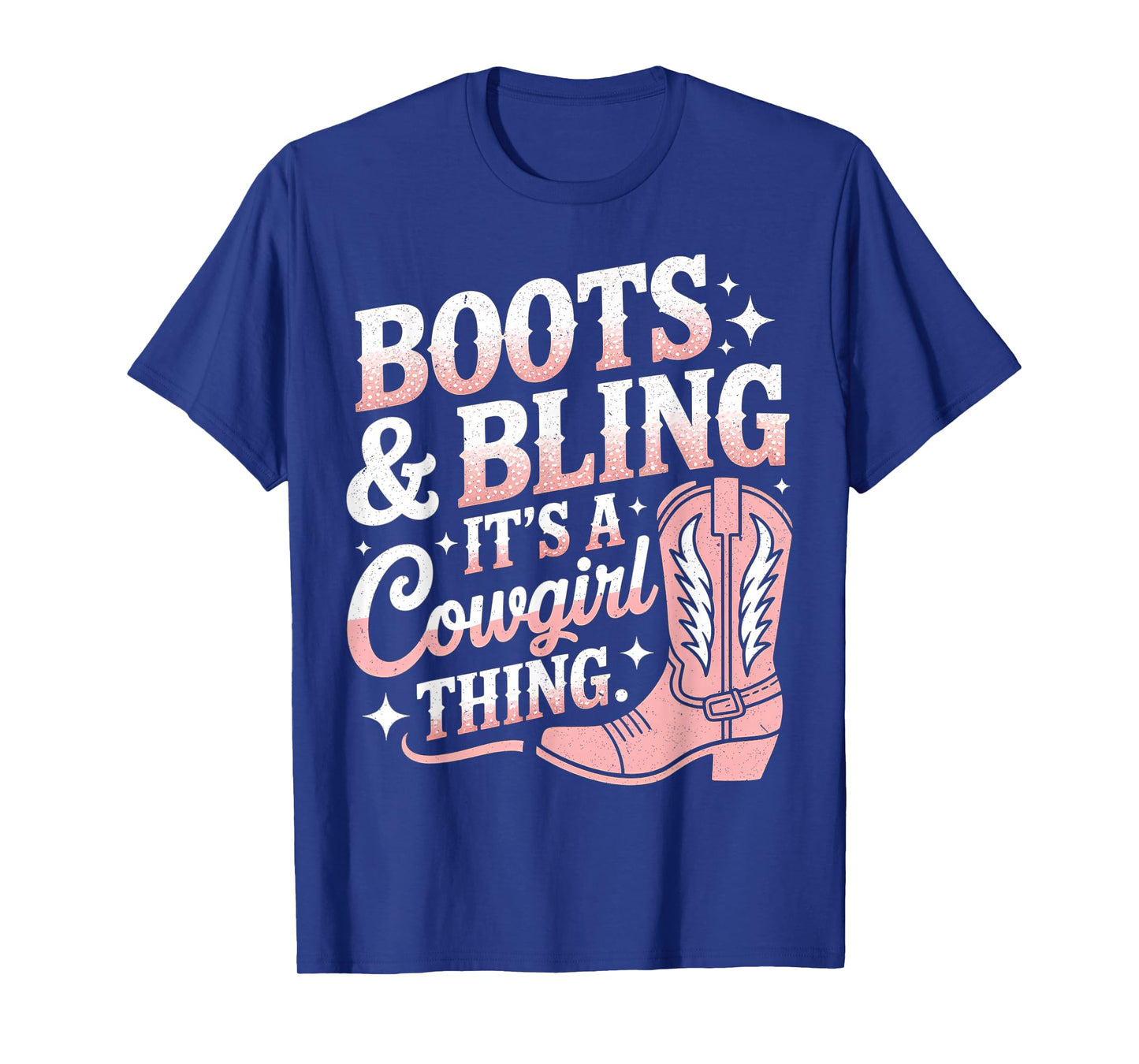 Funny Cowgirl Boots Bling Women Tee Cute Love Country Life T-Shirt