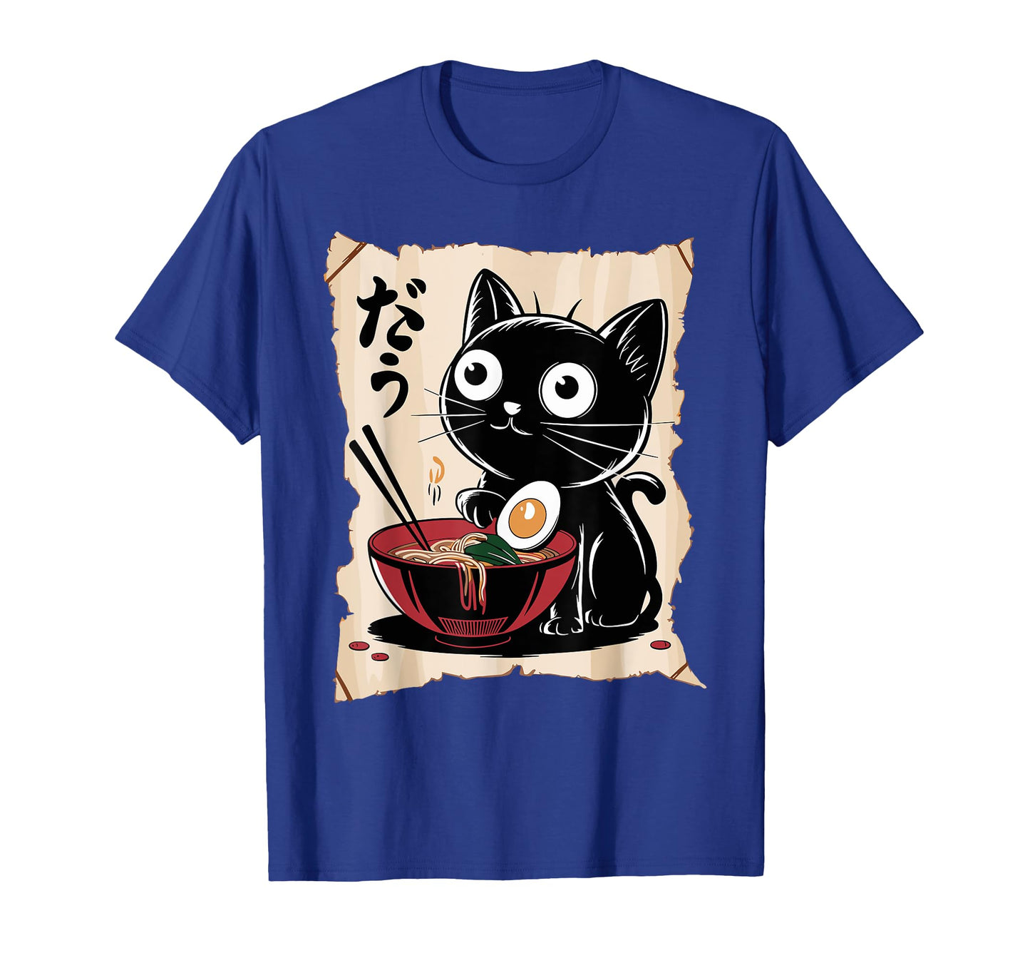 Funny Cat Ramen Noodle Japanese Kawaii Anime Otaku Style T-Shirt