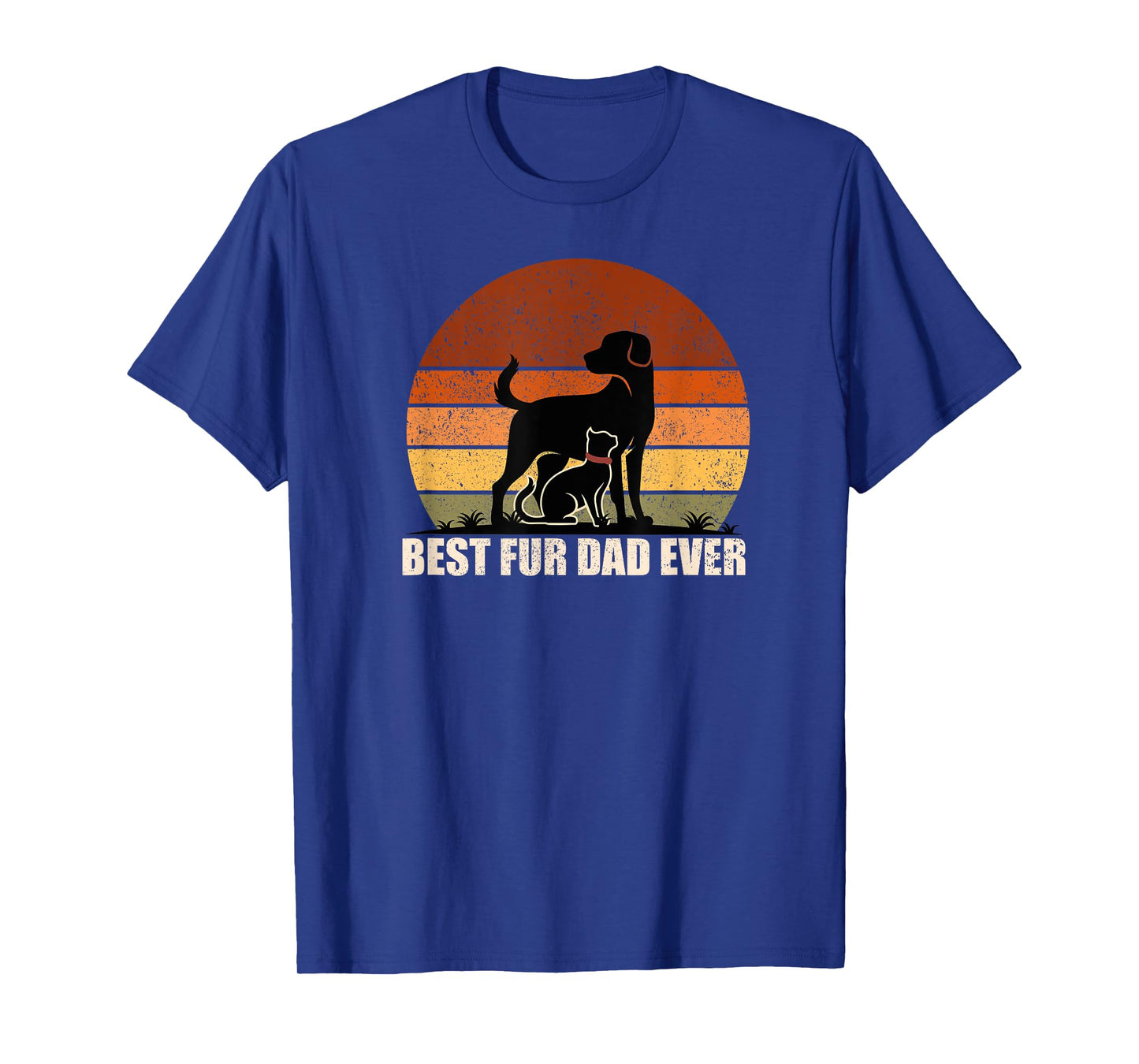 Funny Vintage Retro Best Fur Dad Ever for Dog And Cat Owner Men Women Kids T-Shirt