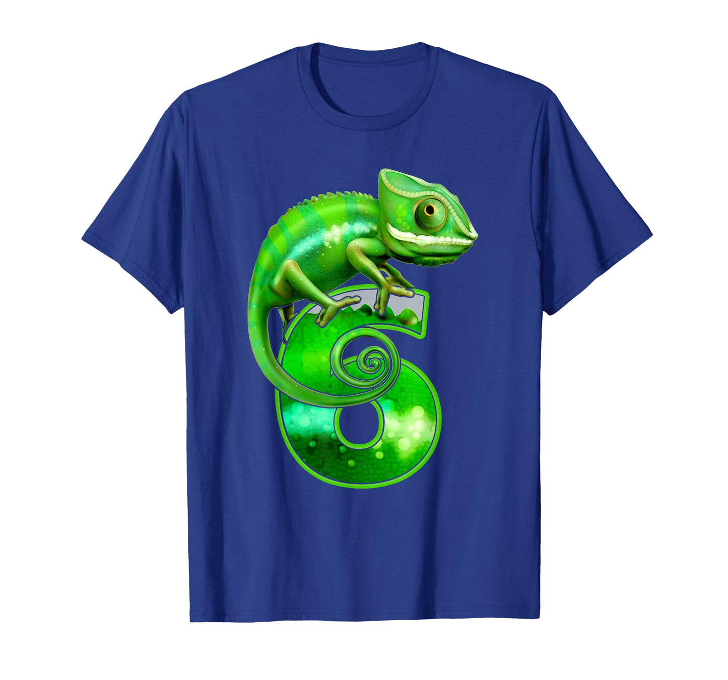 Kids 6 Years Old Lizard 6th Birthday Party Chameleon T-Shirt
