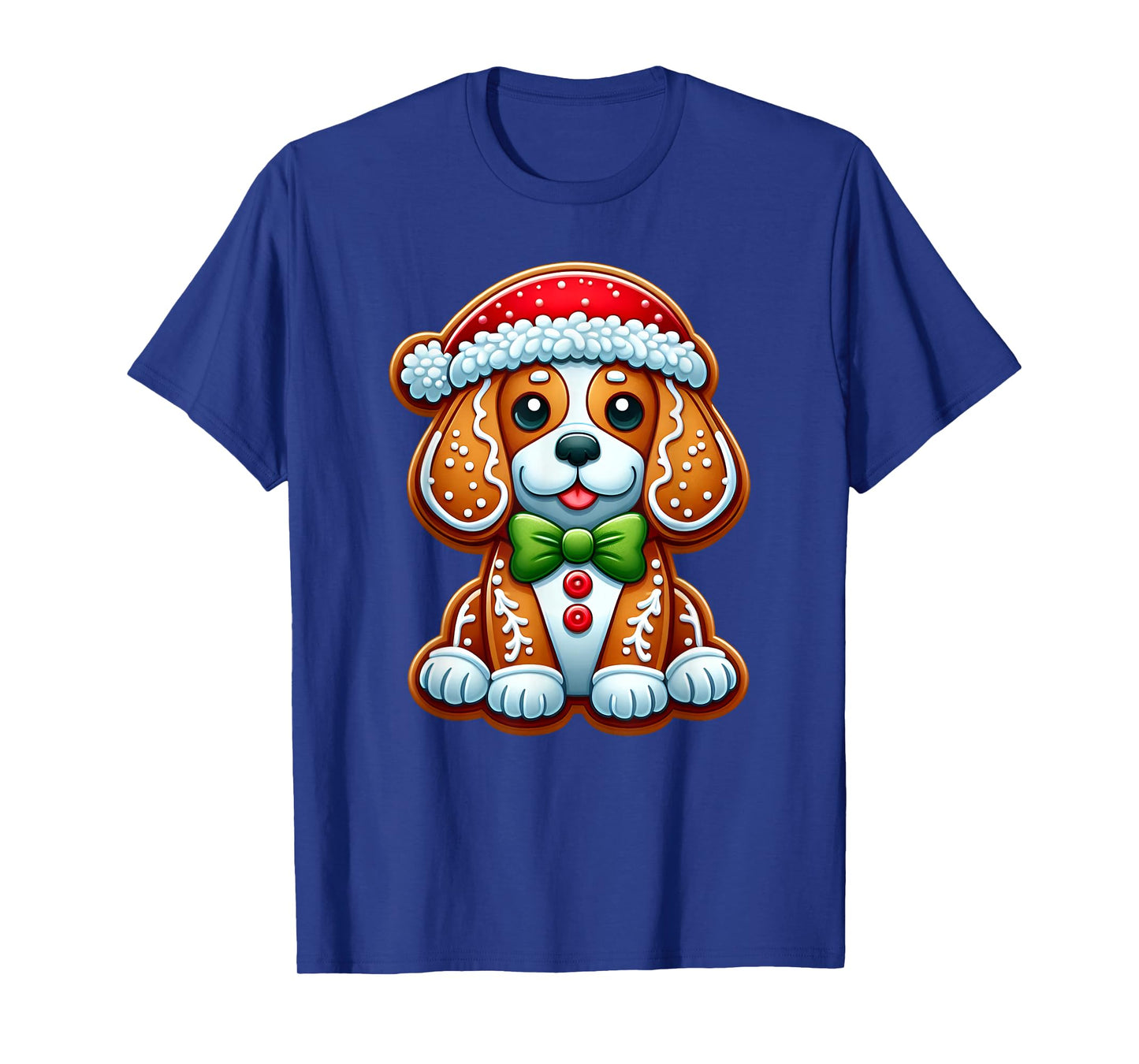 Funny Gingerbread Man Beagle Christmas Dog Womens Mens Kids T-Shirt