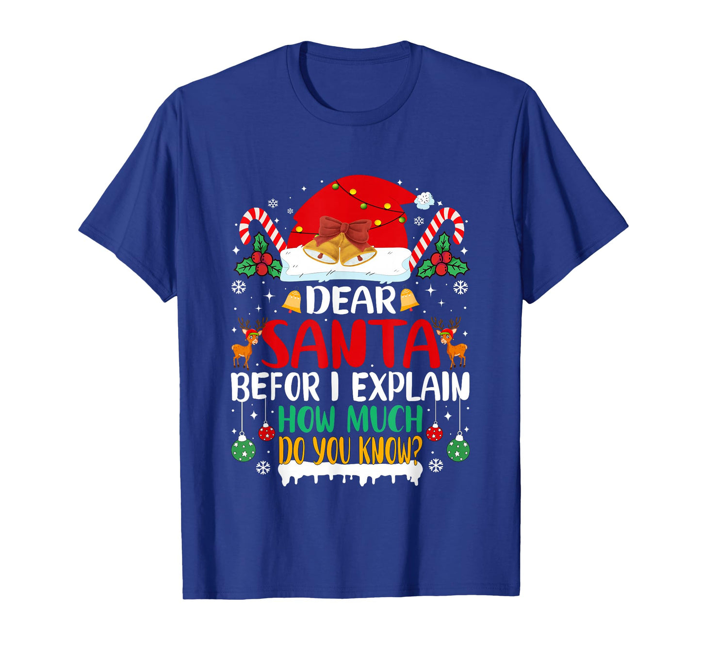 Funny Christmas Kids Adults Dear Santa I Can Explain T-Shirt