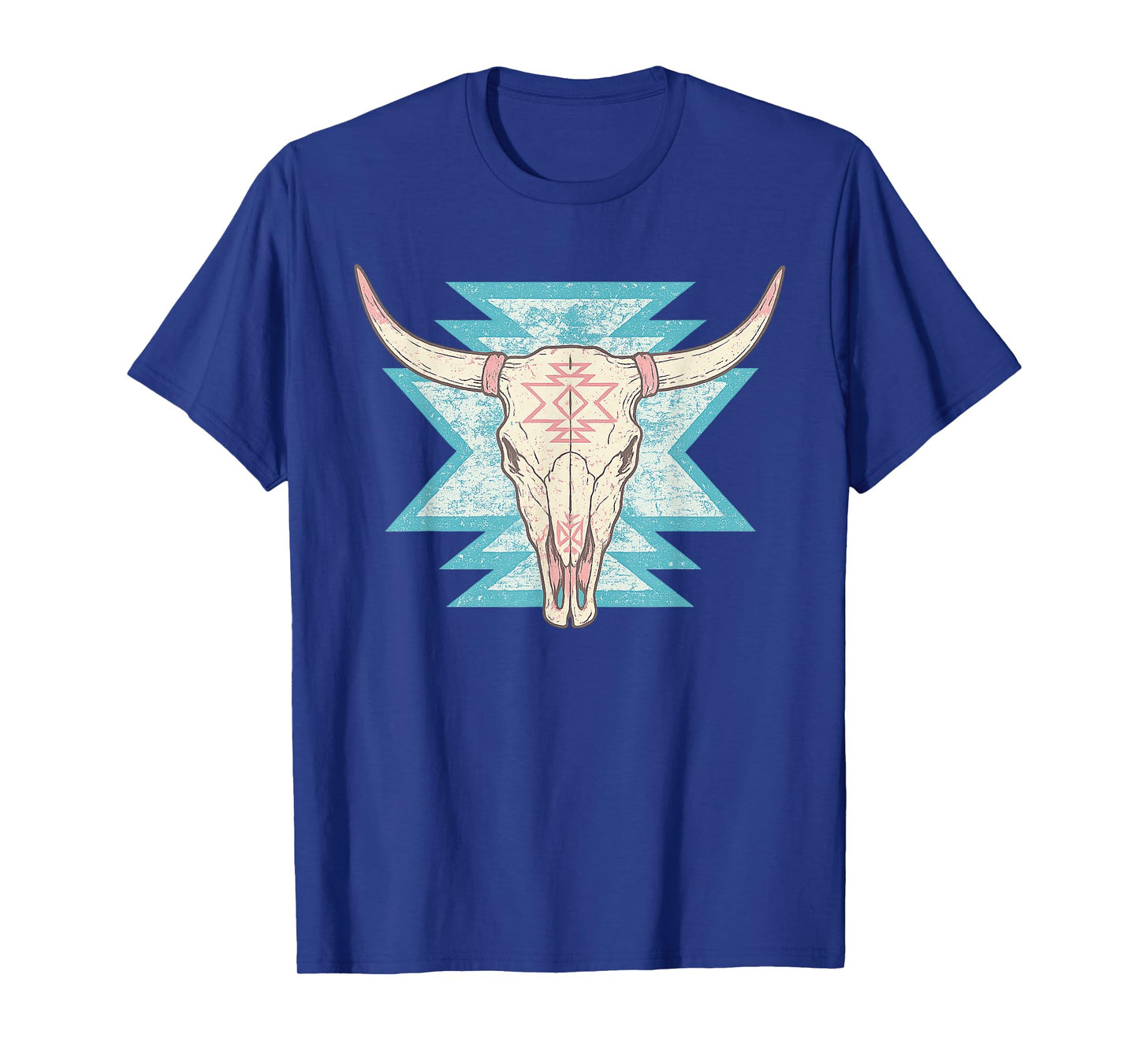 Vintage Boho Cow Skull Western Bull Skull Cowgirl Cowboy T-Shirt