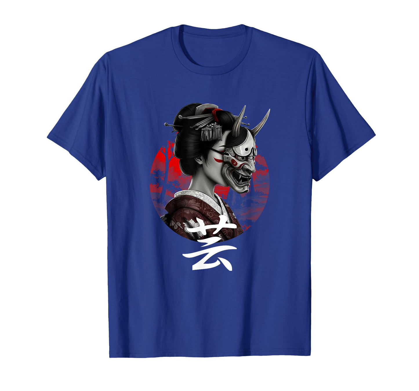 Geisha Hannya Noh mask Oni Aesthetics Japanese graphics T-Shirt