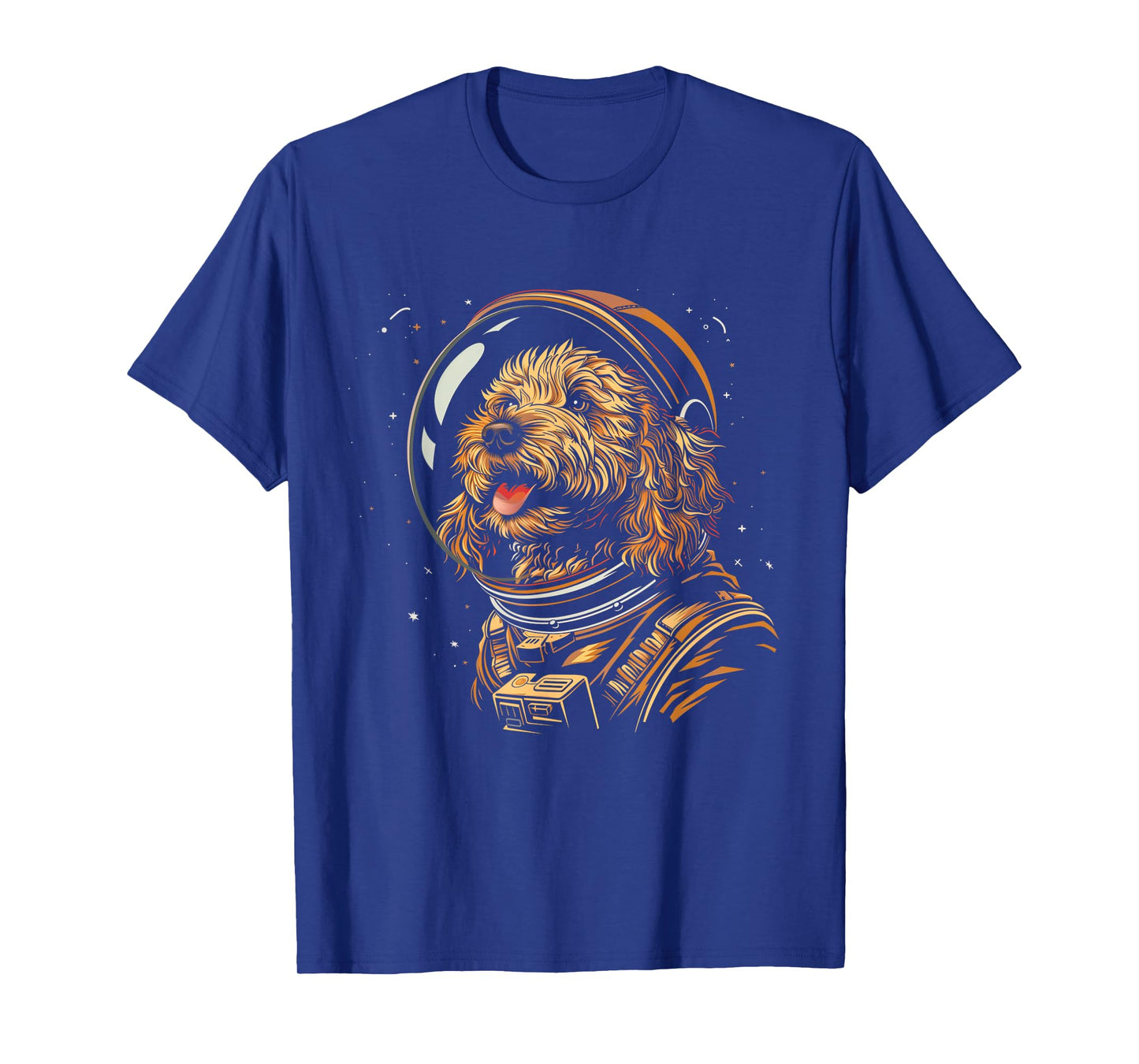 Goldendoodle Astronaut Space Suit Funny Doodle Dog Mom Dad T-Shirt for Men Women Kids