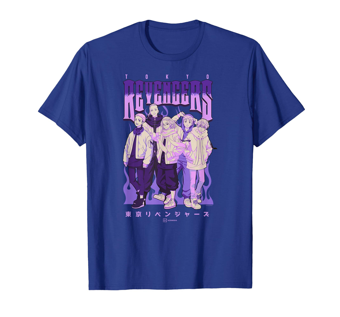 Tokyo Revengers Character Group Purple Flames Anime T-Shirt