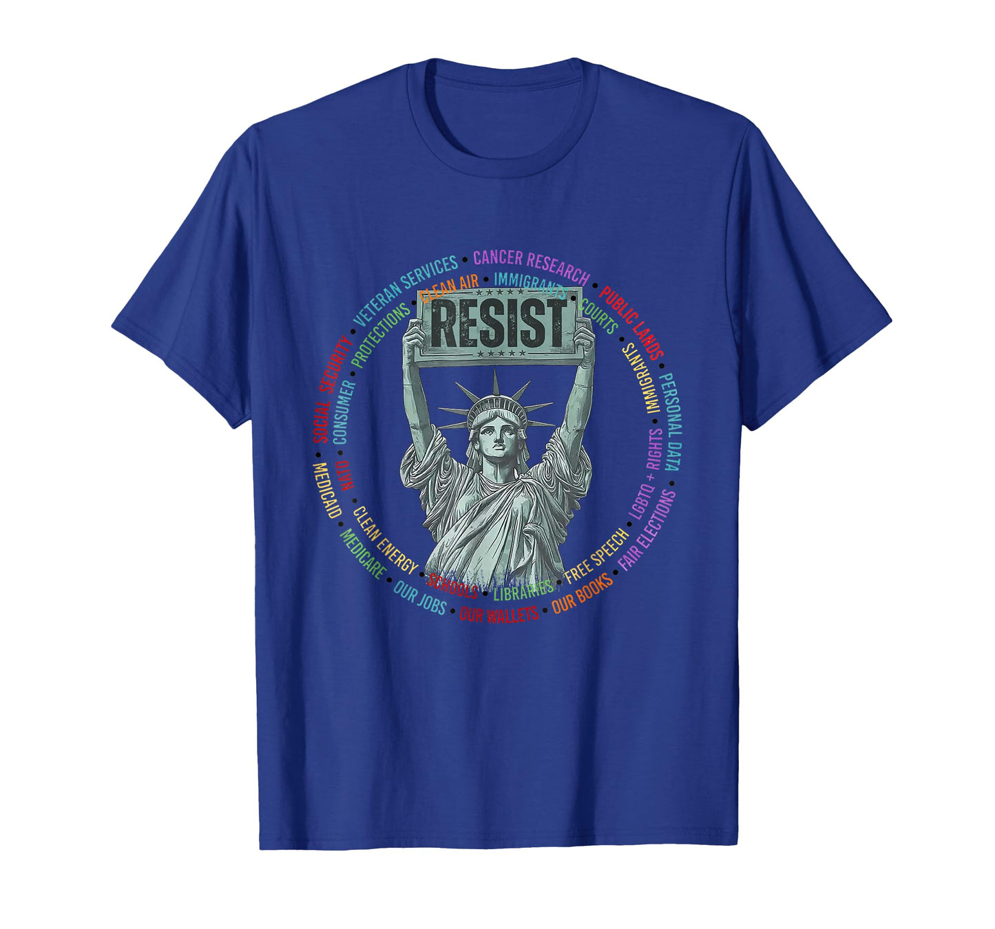 Resist Resistance USA Statue Of Liberty Hands Off Protest T-Shirt