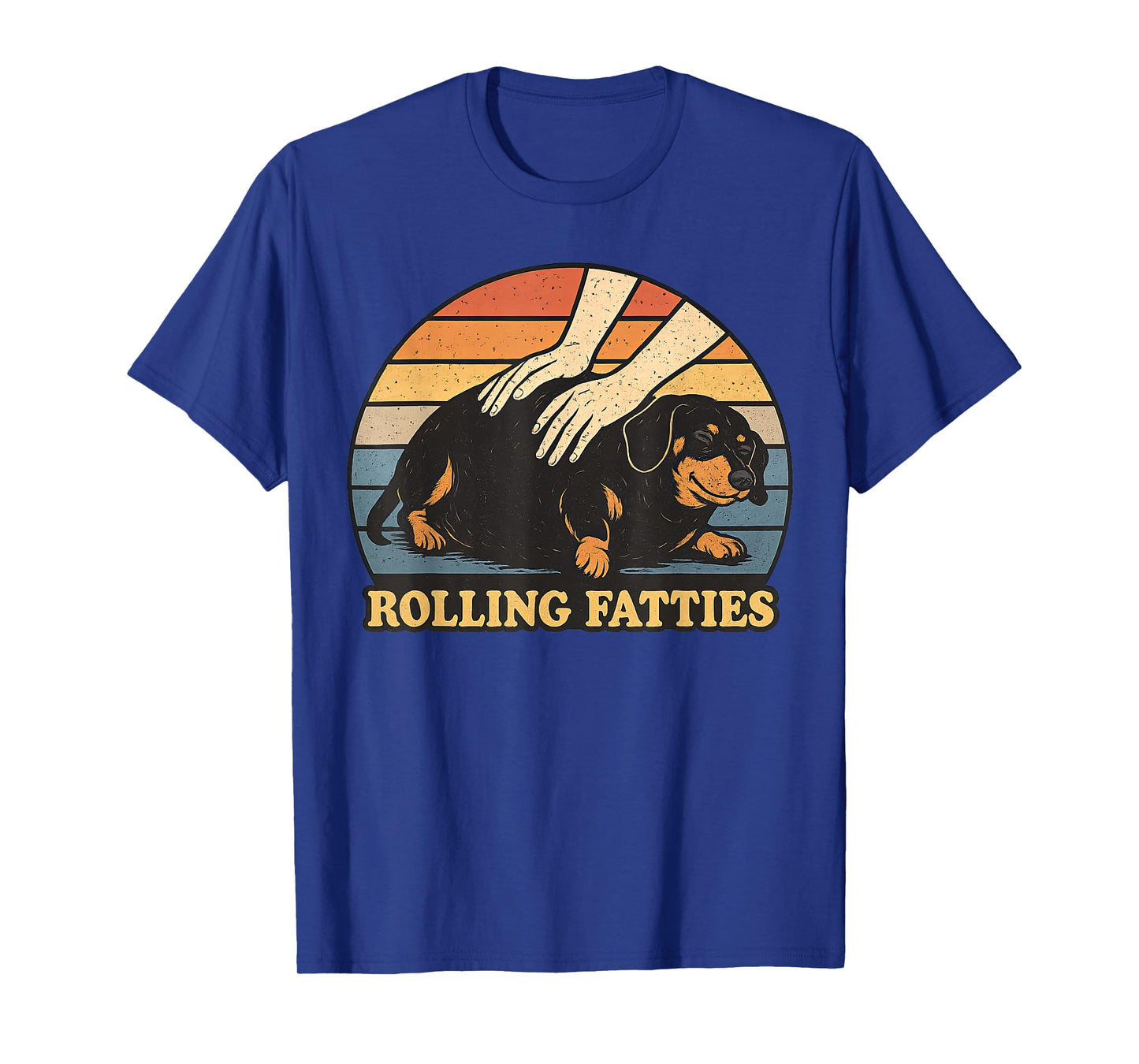 Dachshund Rolling Fatties Pun Joke Dog Lover T-Shirt for Men Women