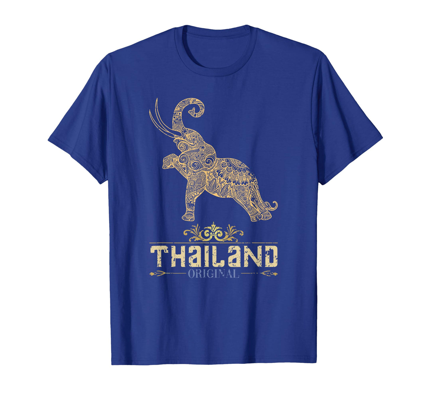 Thailand Gifts & Tees Unisex Adult Cotton Black Thai Elephant T-Shirt Small