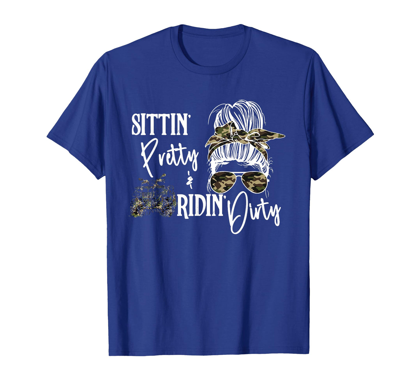 Messy Bun, Sittin Pretty & Ridin-Dirty, Country Southern T-Shirt