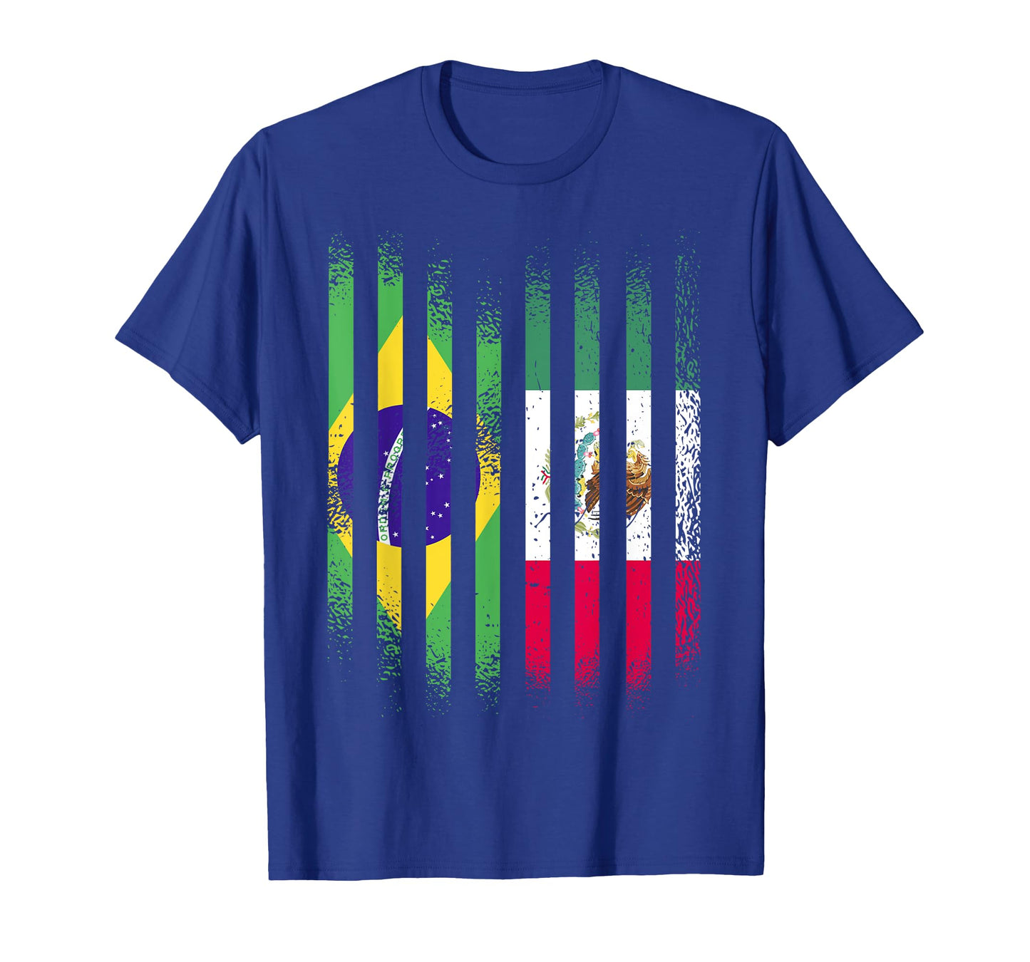 Brazil Flag Mexico Grown Country Flags Stripes T-Shirt