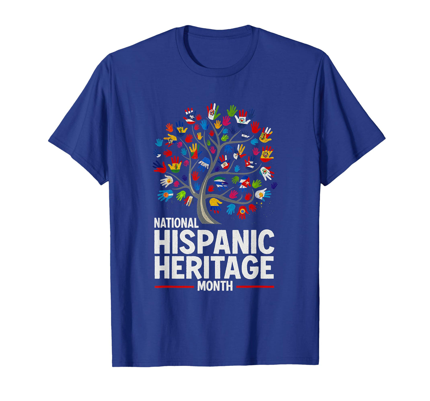 Tree Roots National Hispanic Heritage Month Hand Flag T-Shirt